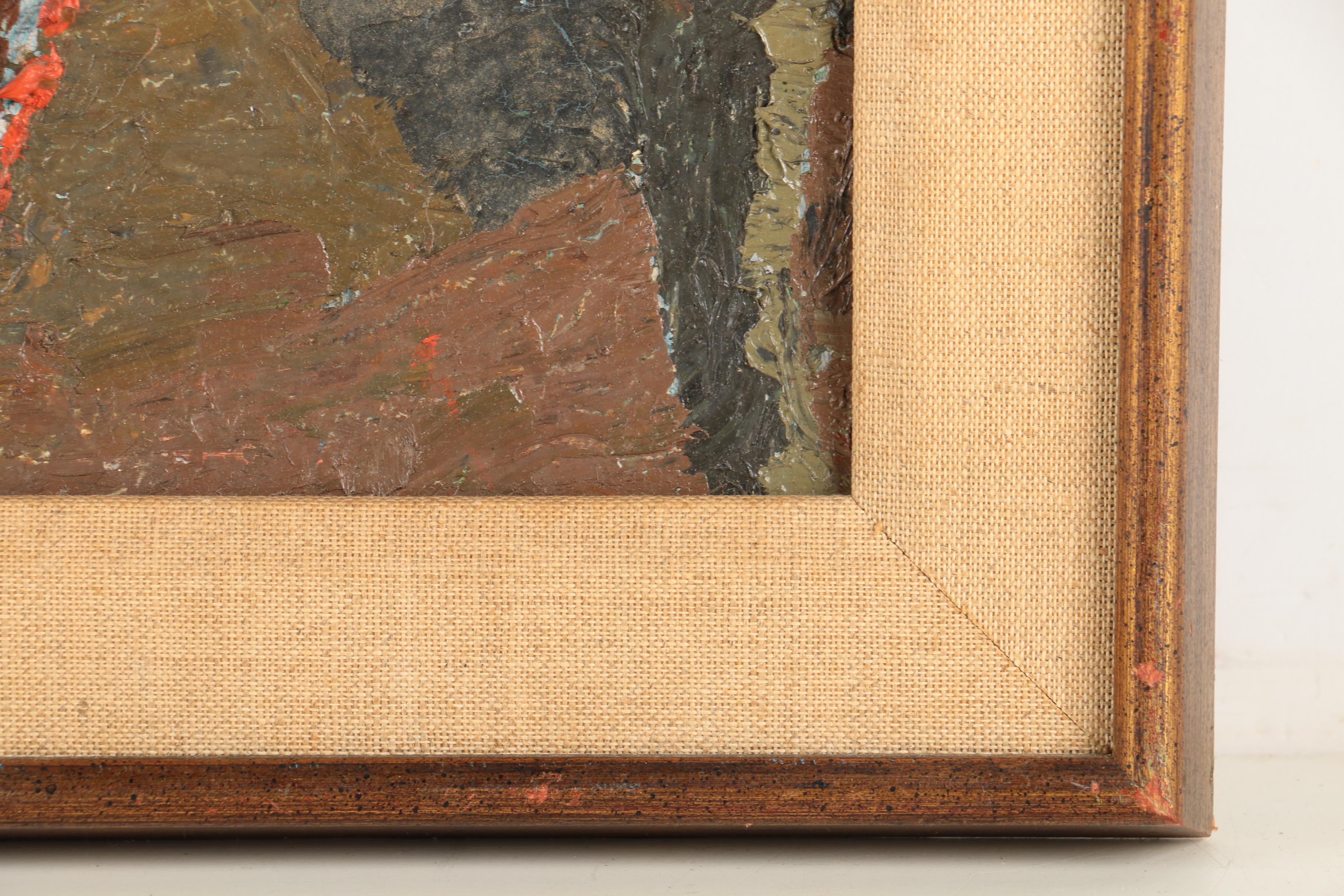 Ayo Ajayi Oil Painting on Board "Musicians"