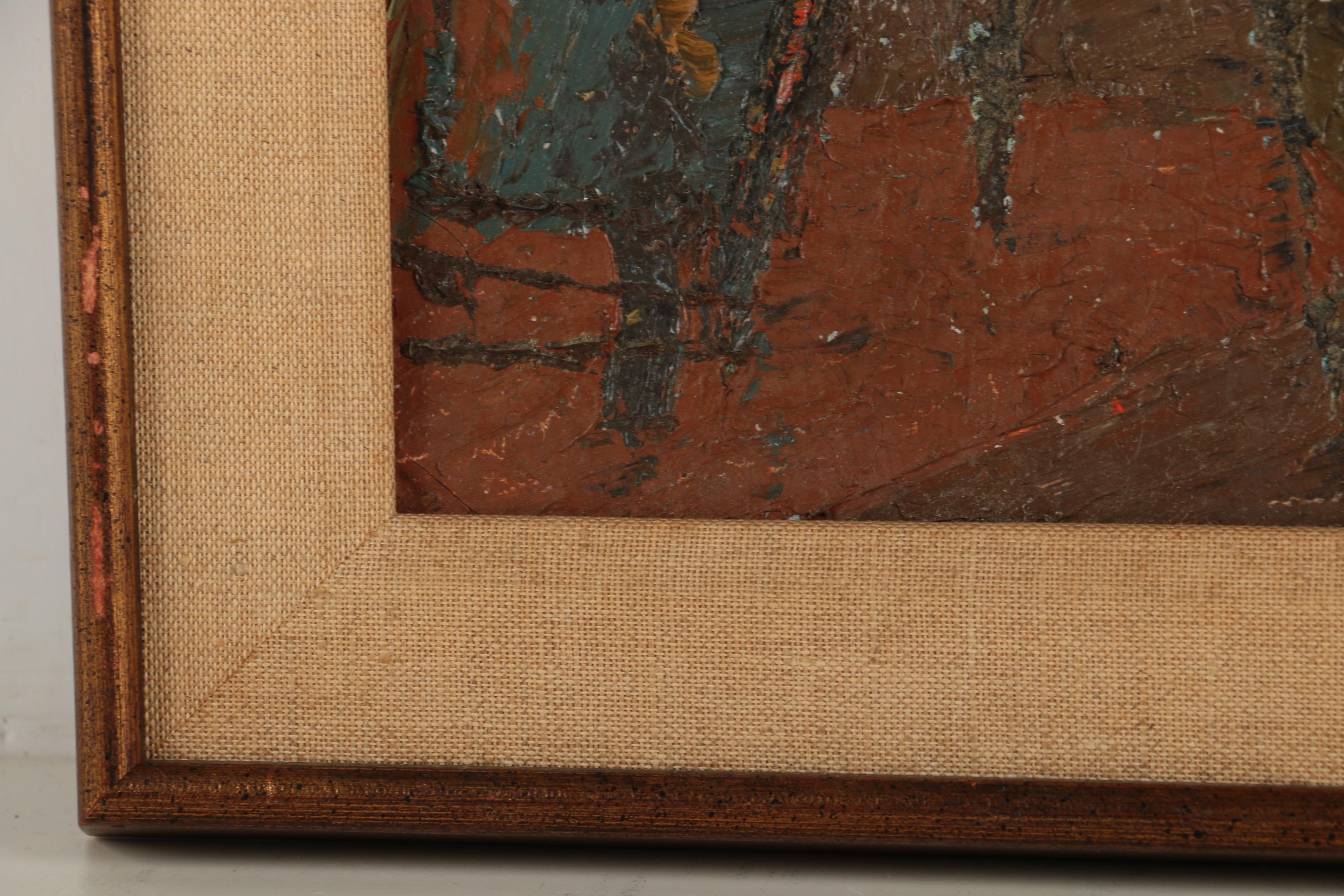 Ayo Ajayi Oil Painting on Board "Musicians"