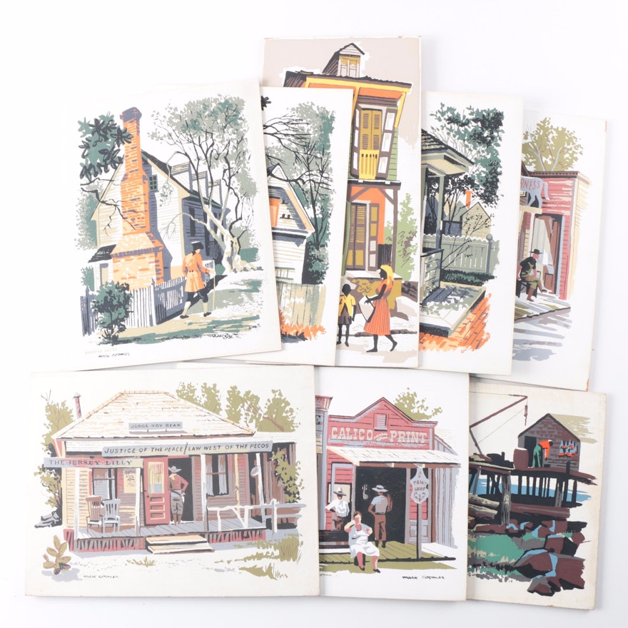 Mark Coomer Serigraphs of Colonial, Western and Southern Scenes