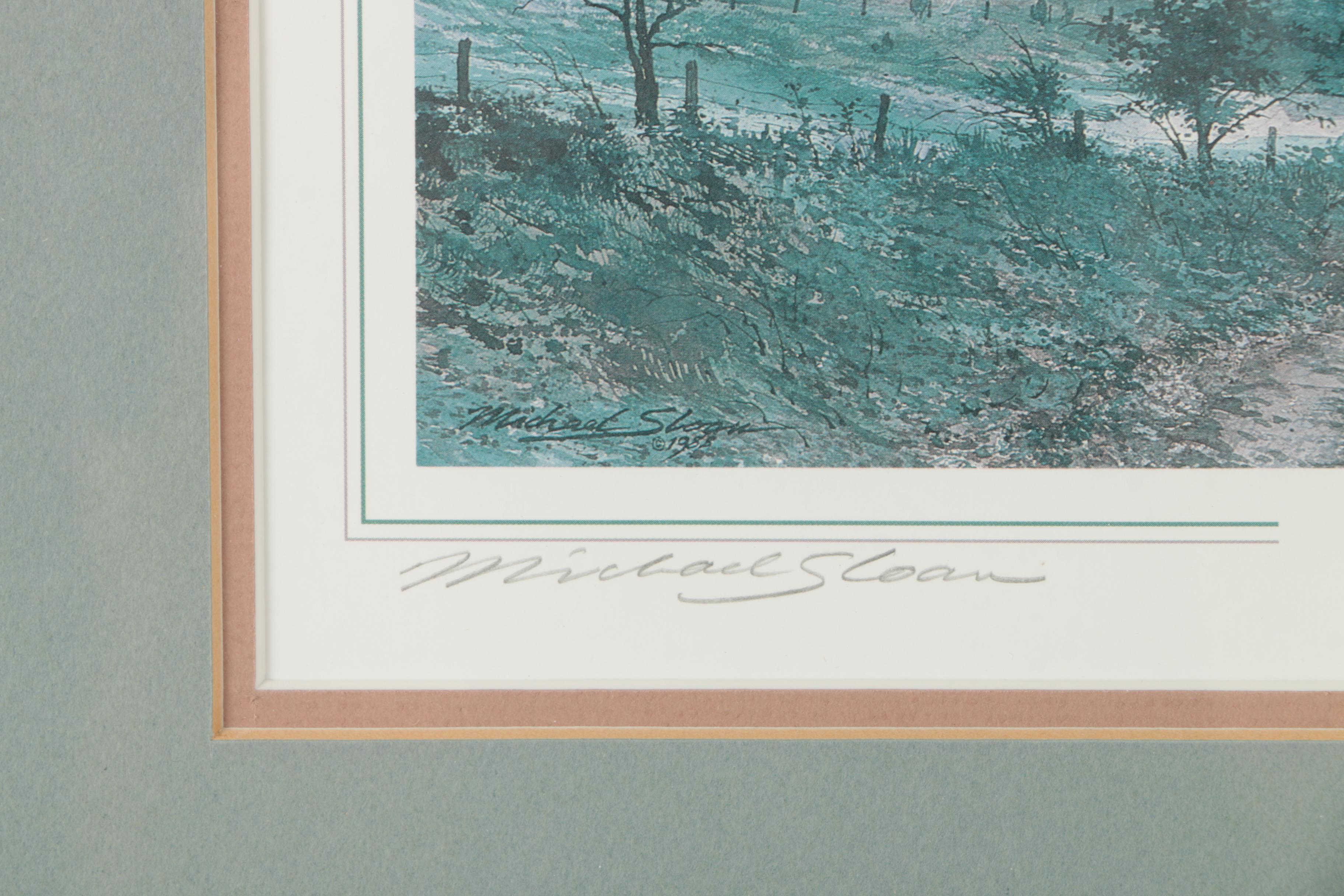 Offset Lithograph After Michael Sloan "Almost Home"