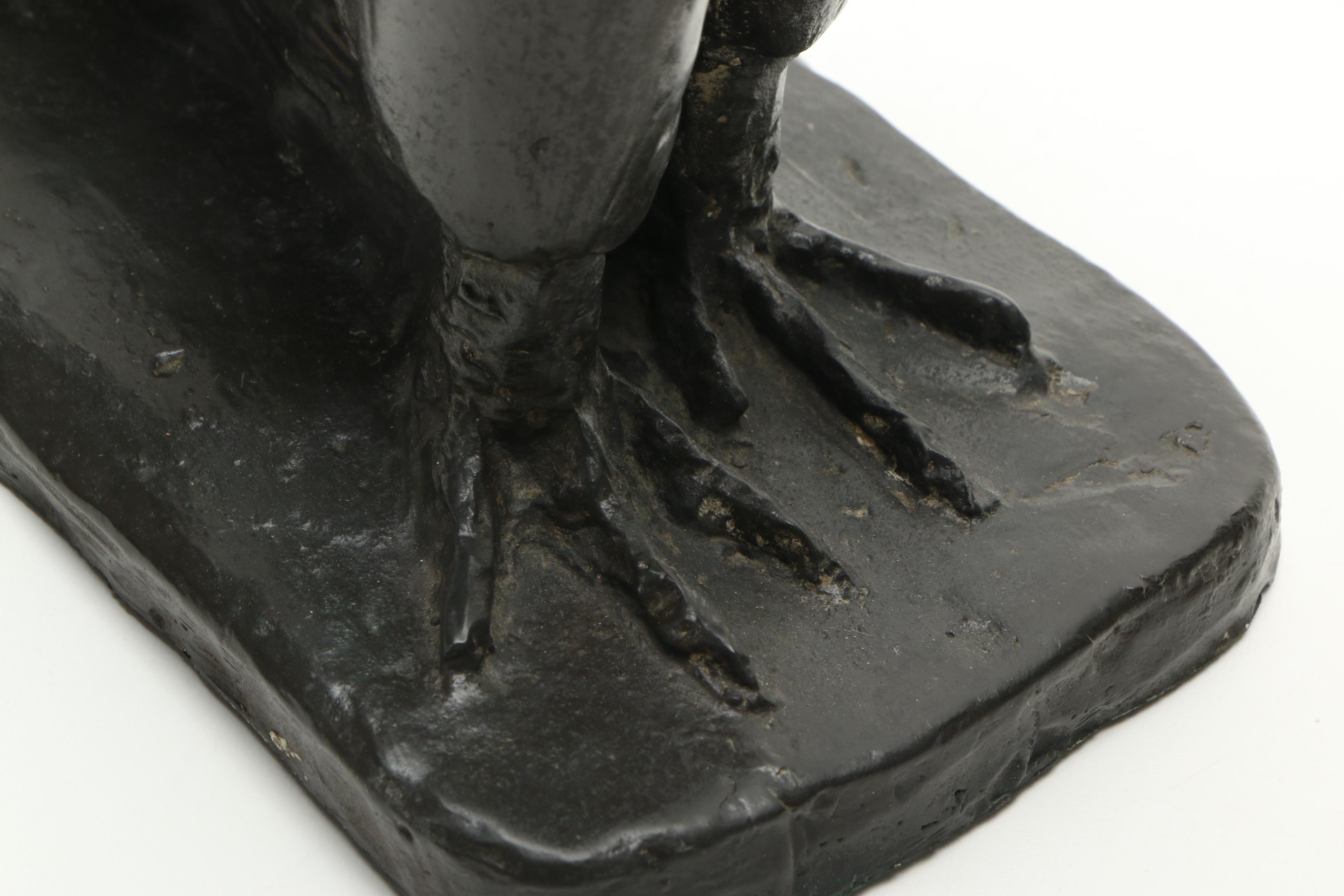 Egyptian Inspired Copper Alloy Horus Falcon Sculpture