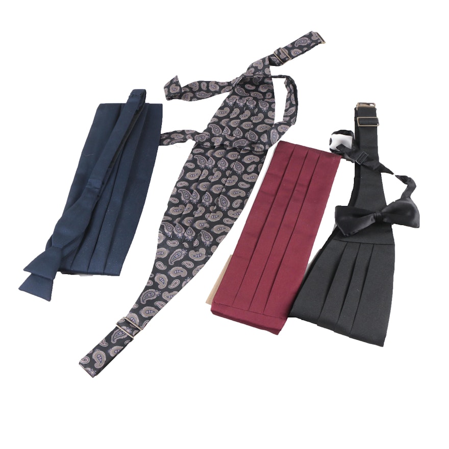 Tuxedo Accessories Including Silk Christian Dior Cummerbund