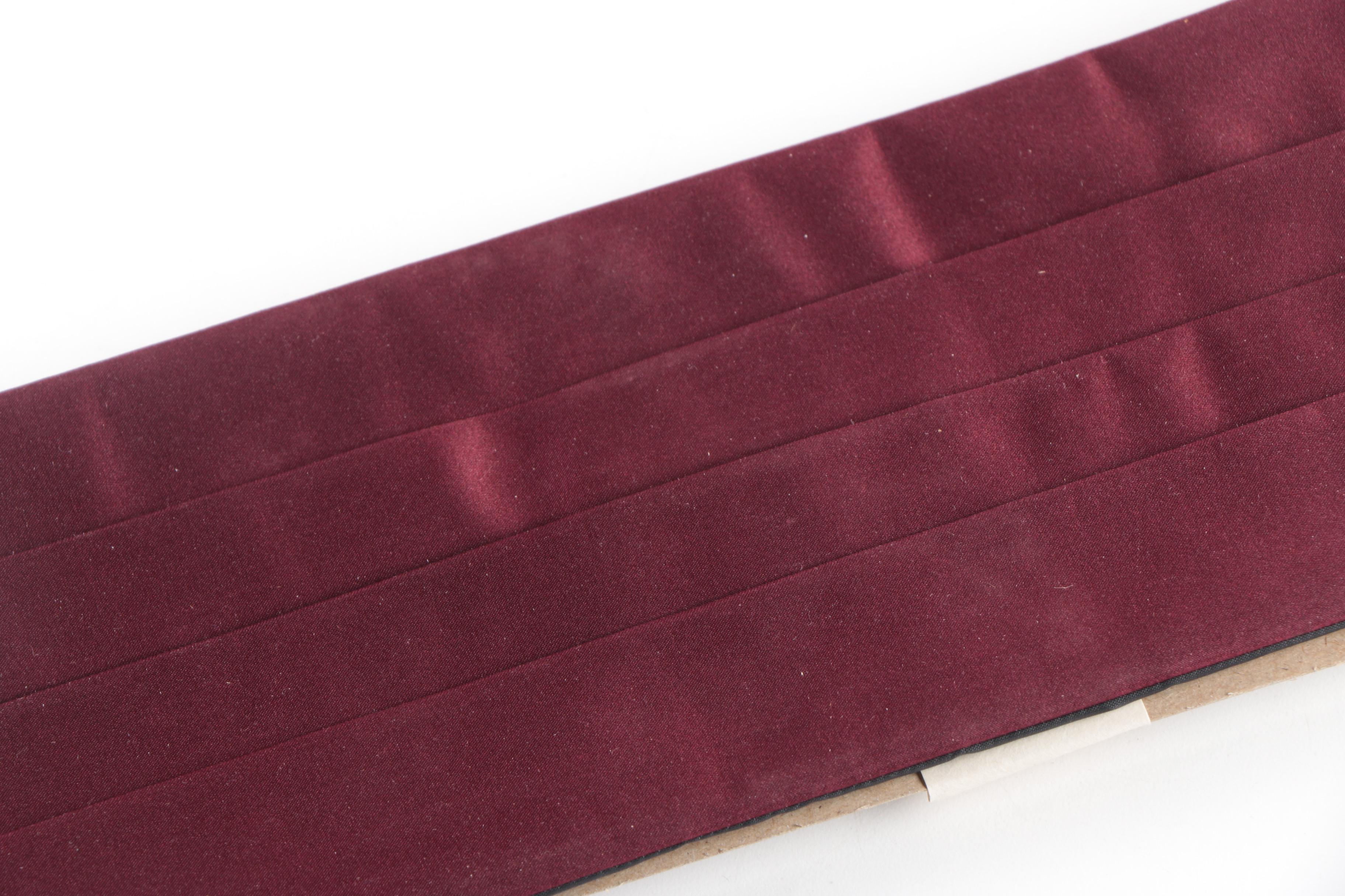 Tuxedo Accessories Including Silk Christian Dior Cummerbund