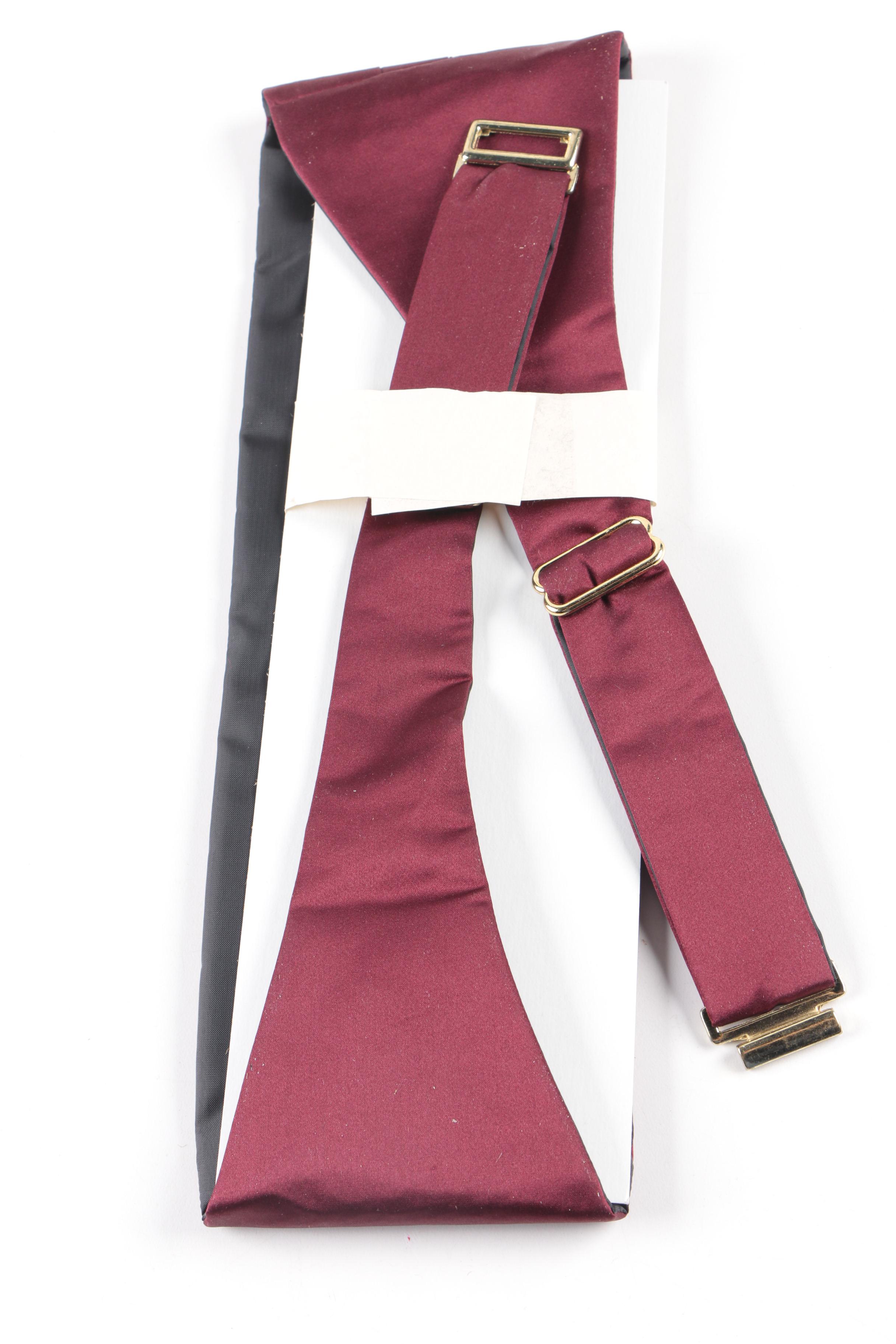 Tuxedo Accessories Including Silk Christian Dior Cummerbund