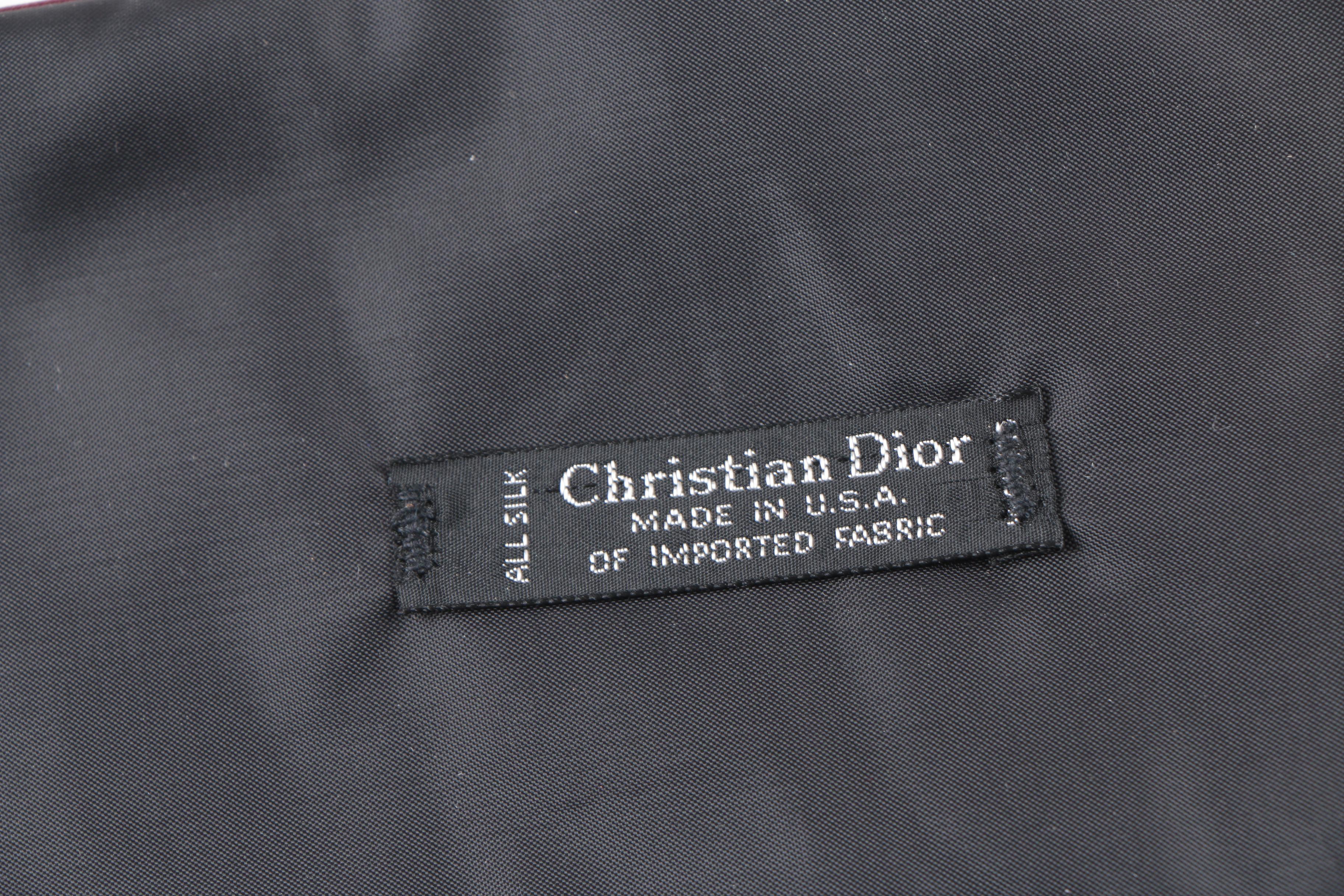 Tuxedo Accessories Including Silk Christian Dior Cummerbund