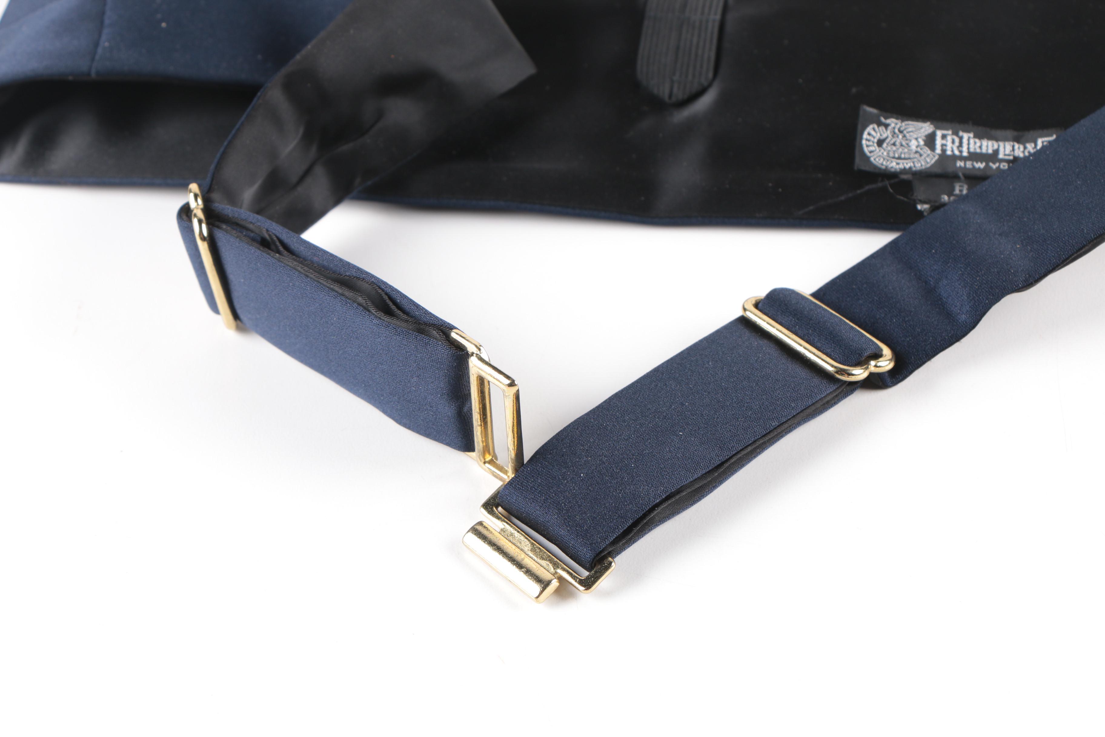 Tuxedo Accessories Including Silk Christian Dior Cummerbund