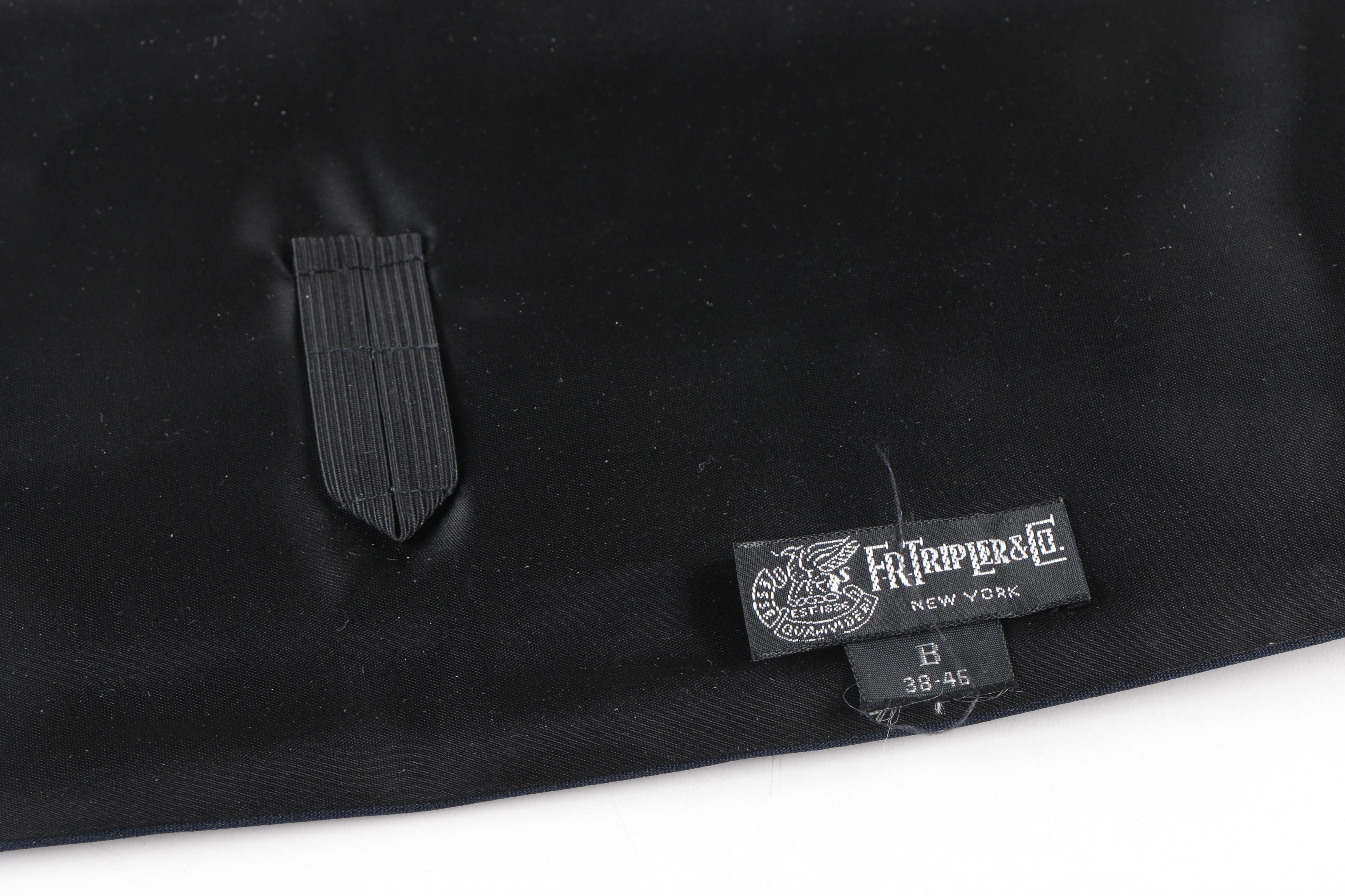 Tuxedo Accessories Including Silk Christian Dior Cummerbund