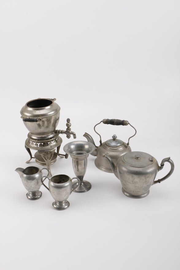 Assortment of Pewter and Metal Kitchenalia