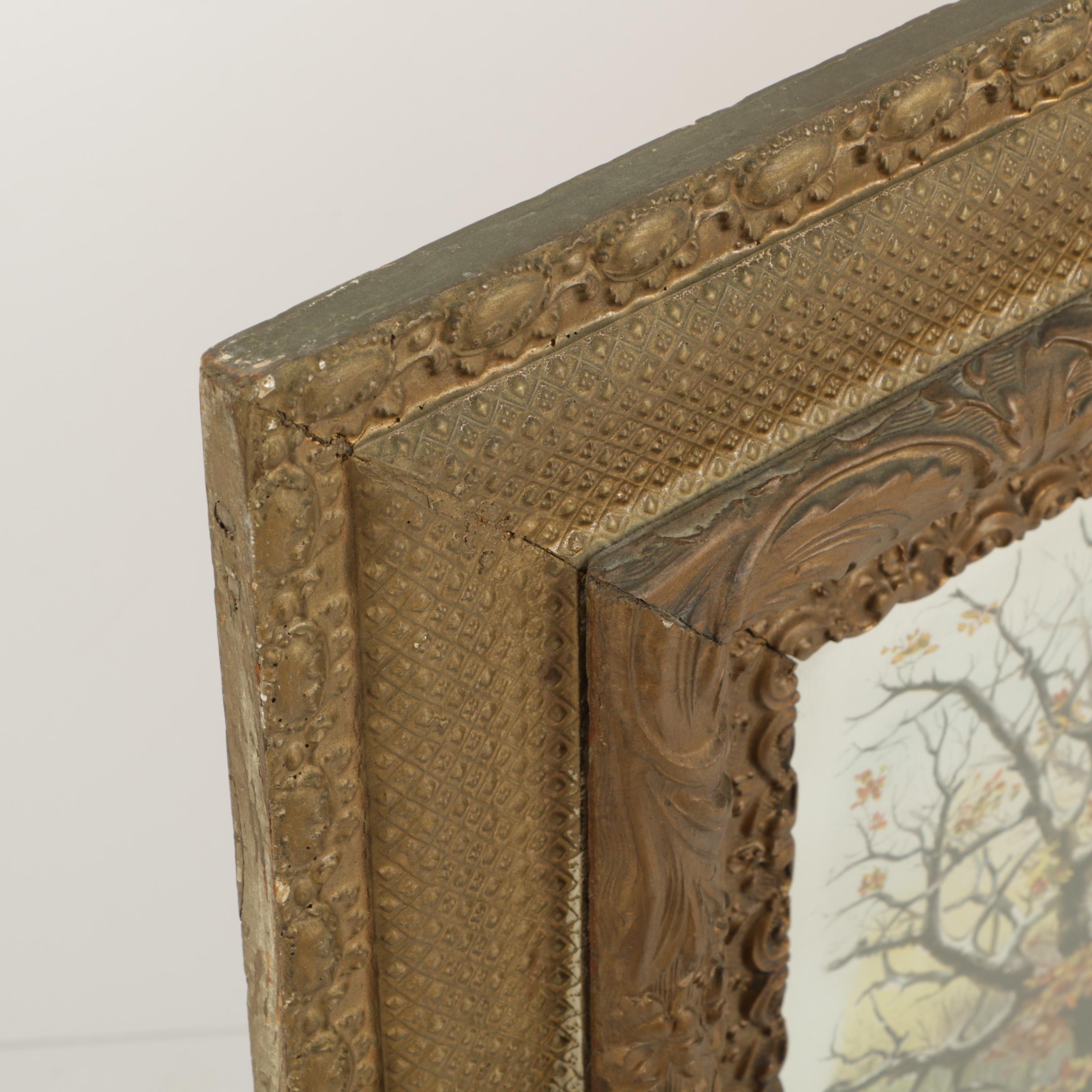 Antique Chromolithograph after George Blair "Winter's Pastime in Lincoln Park"