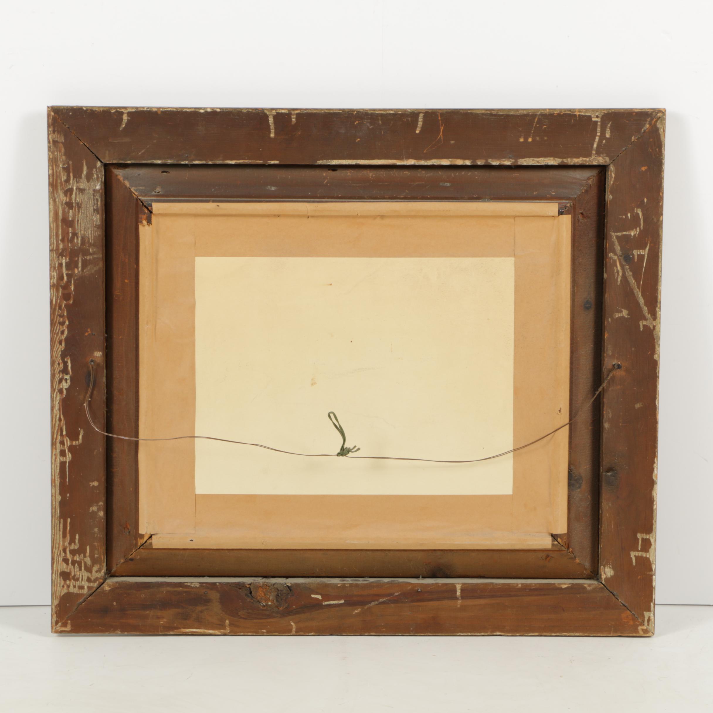 Antique Chromolithograph after George Blair "Winter's Pastime in Lincoln Park"