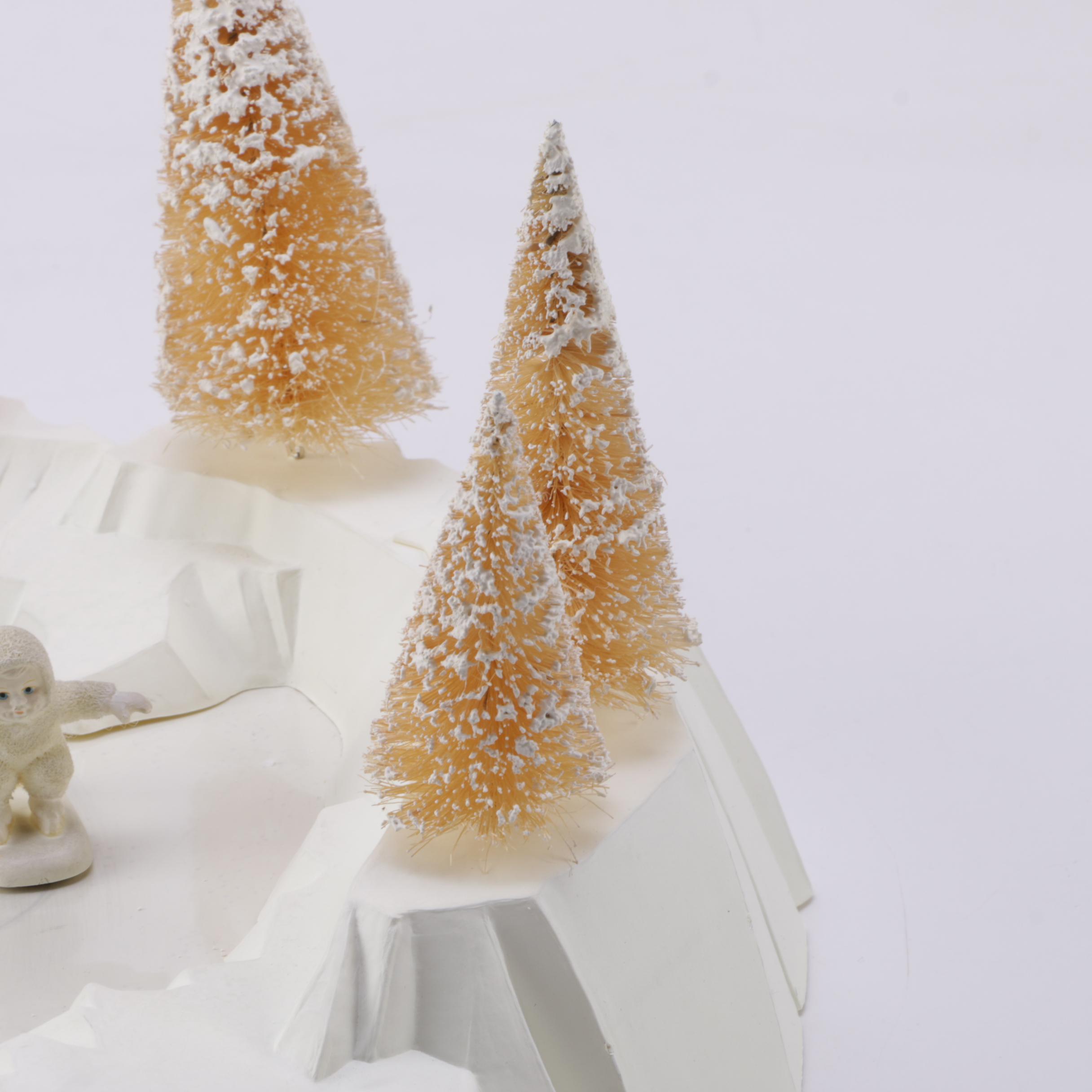 Pair of Department 56 "Snowbabies" Animated Skating Pond