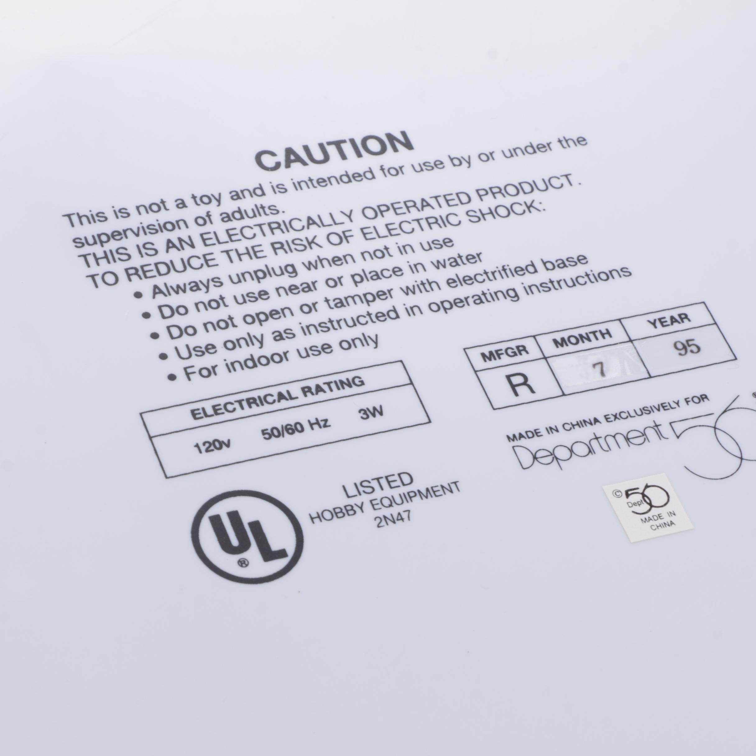 Pair of Department 56 "Snowbabies" Animated Skating Pond