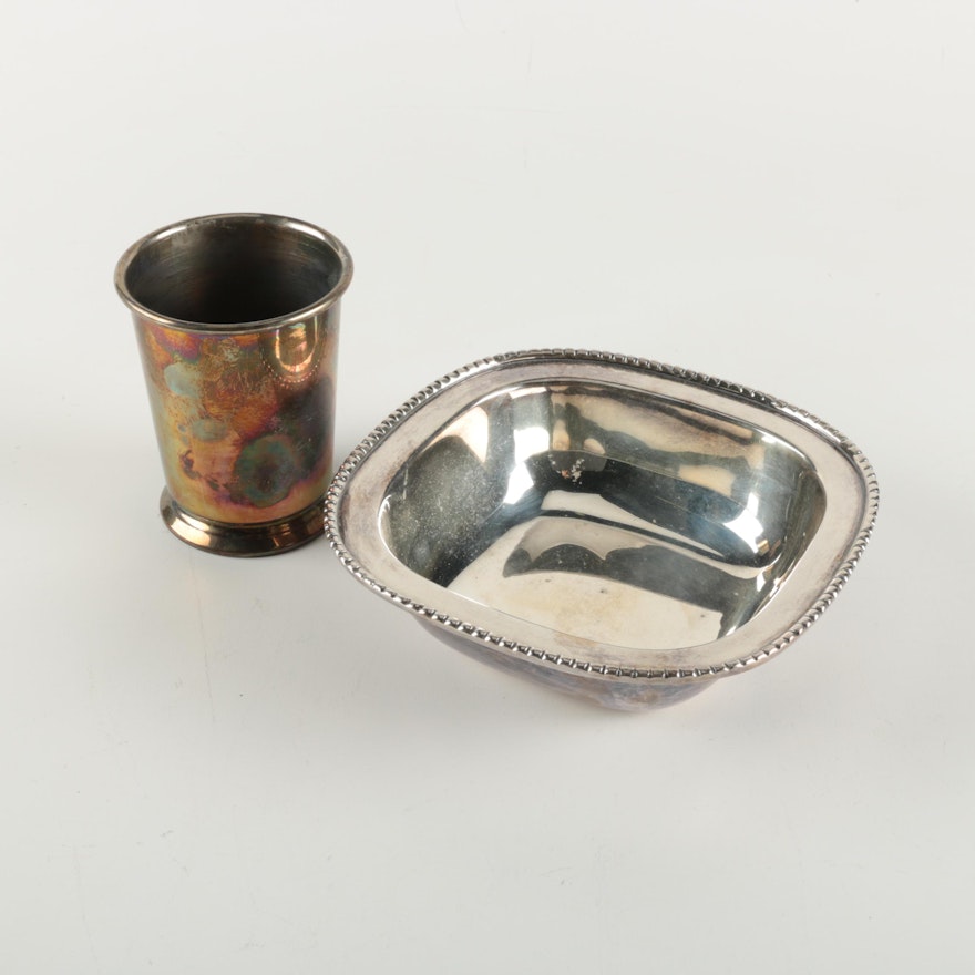 Silver-Plated Bowl with Sheridan Julep Cup