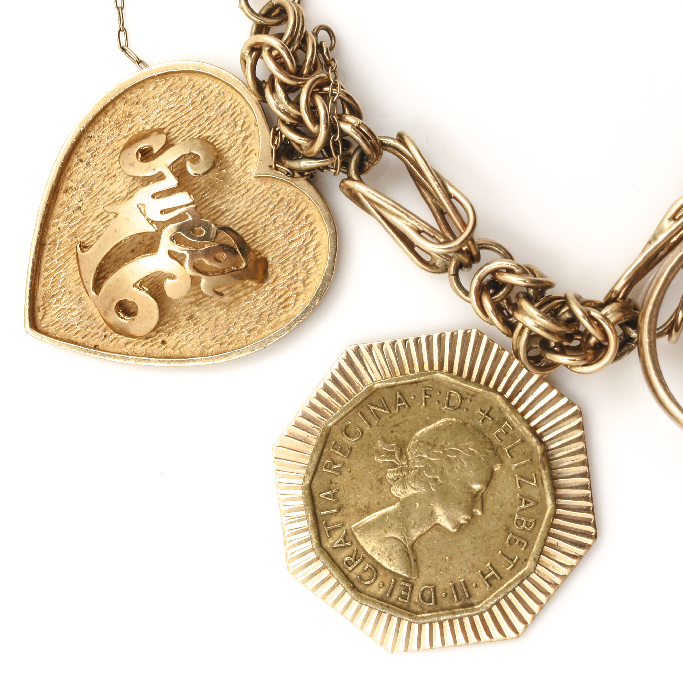 14K Yellow Gold Gemstone Charm Bracelet