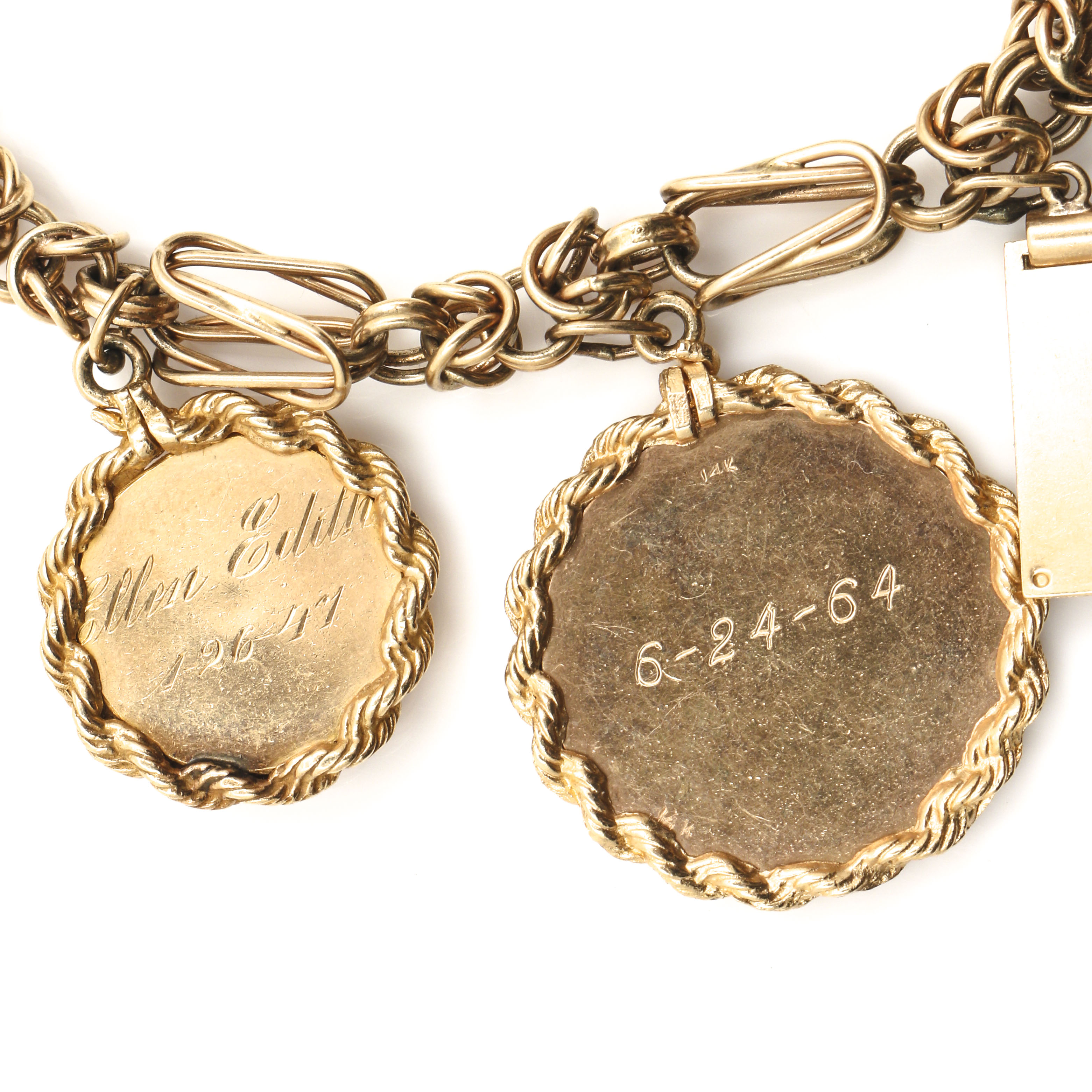 14K Yellow Gold Gemstone Charm Bracelet