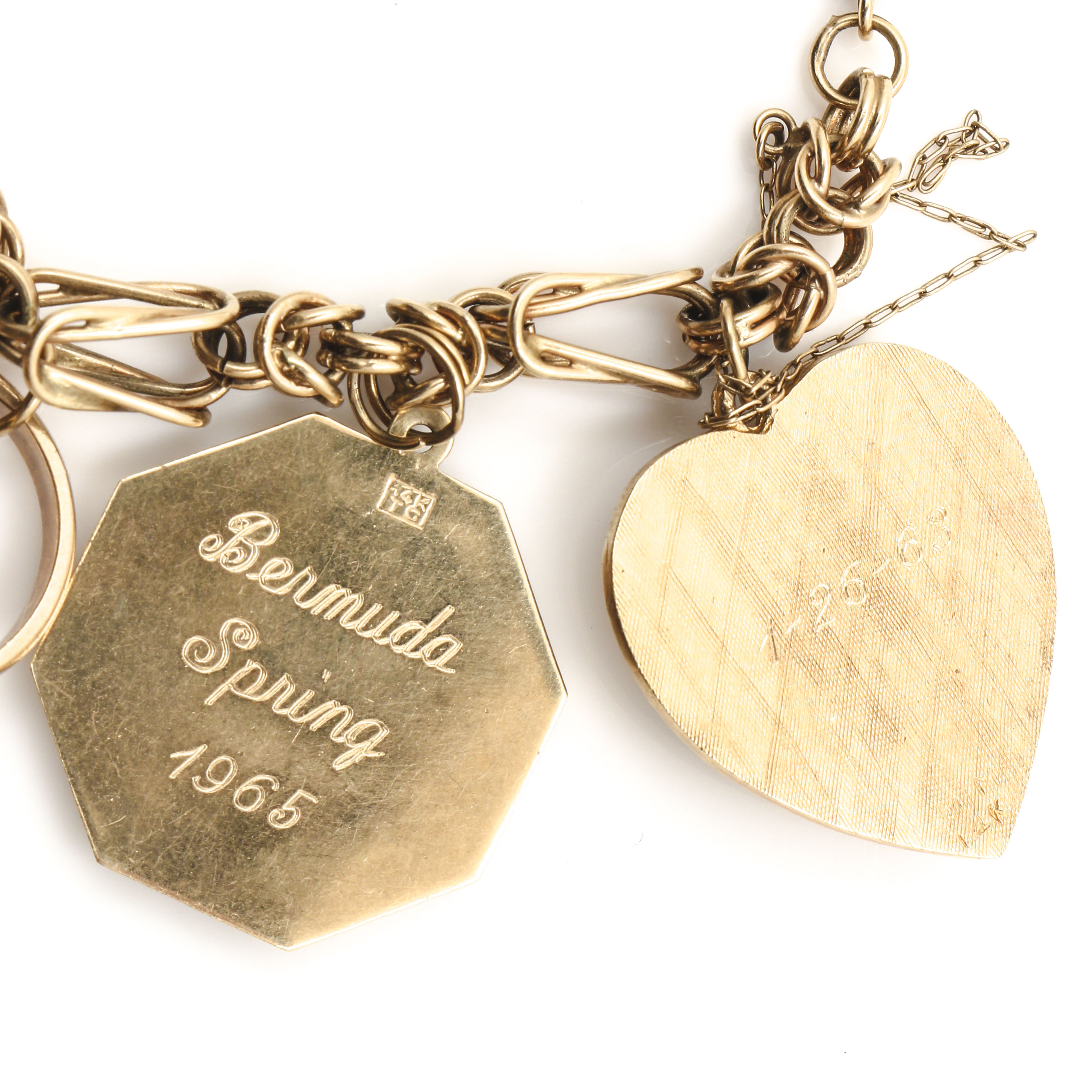 14K Yellow Gold Gemstone Charm Bracelet