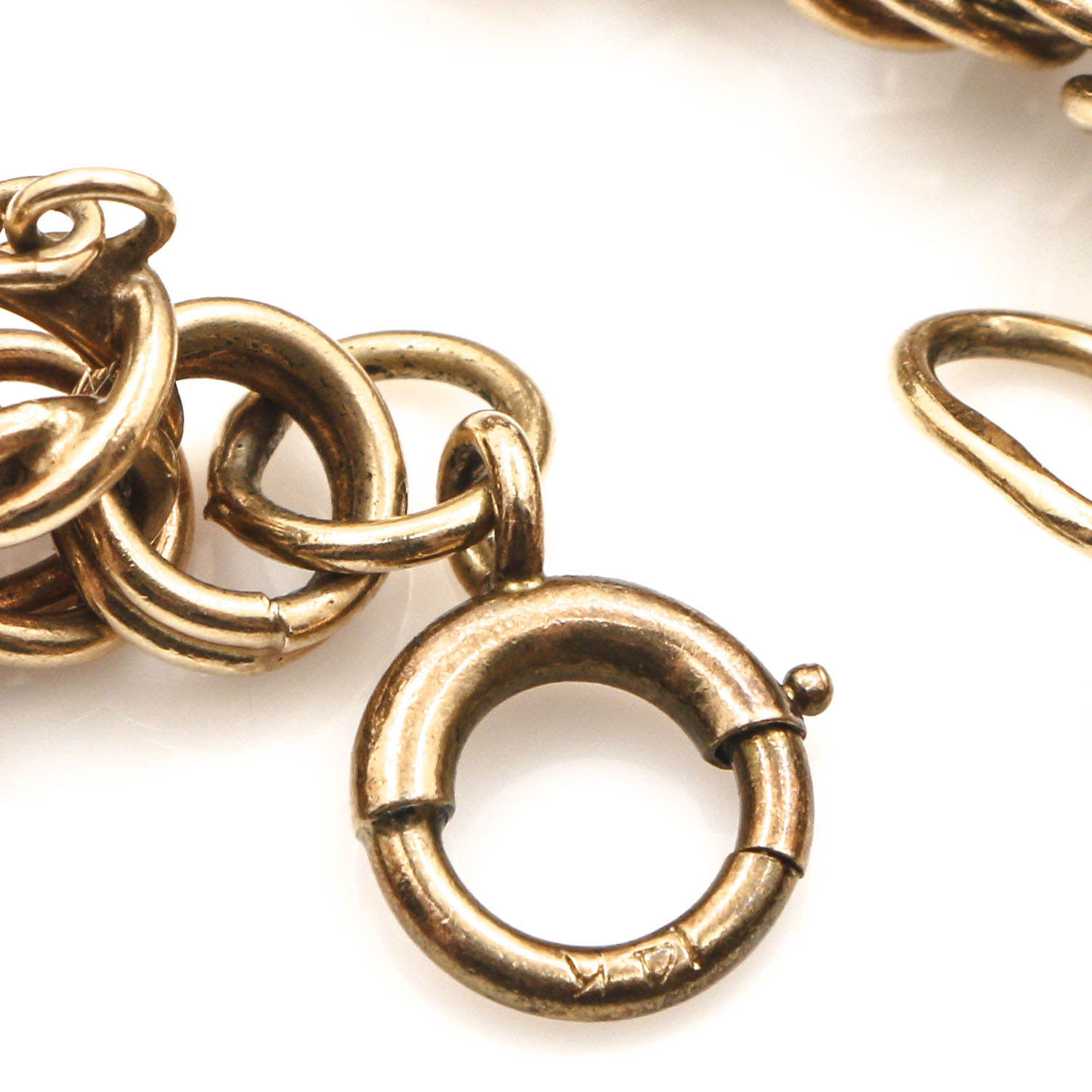 14K Yellow Gold Gemstone Charm Bracelet