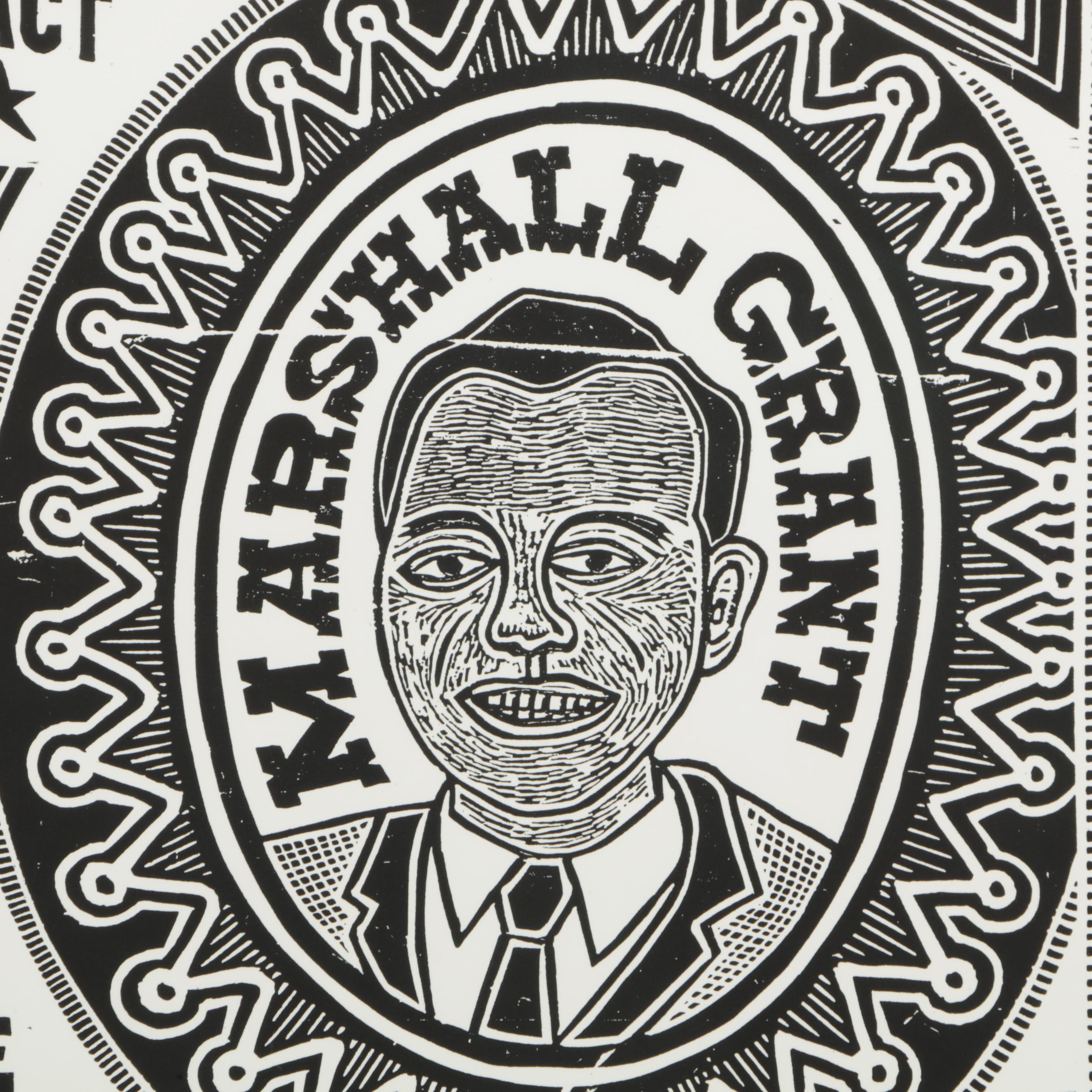 YeeHaw Letterpress Limited Edition Woodblock "Johnny Cash and the Tennessee Two"