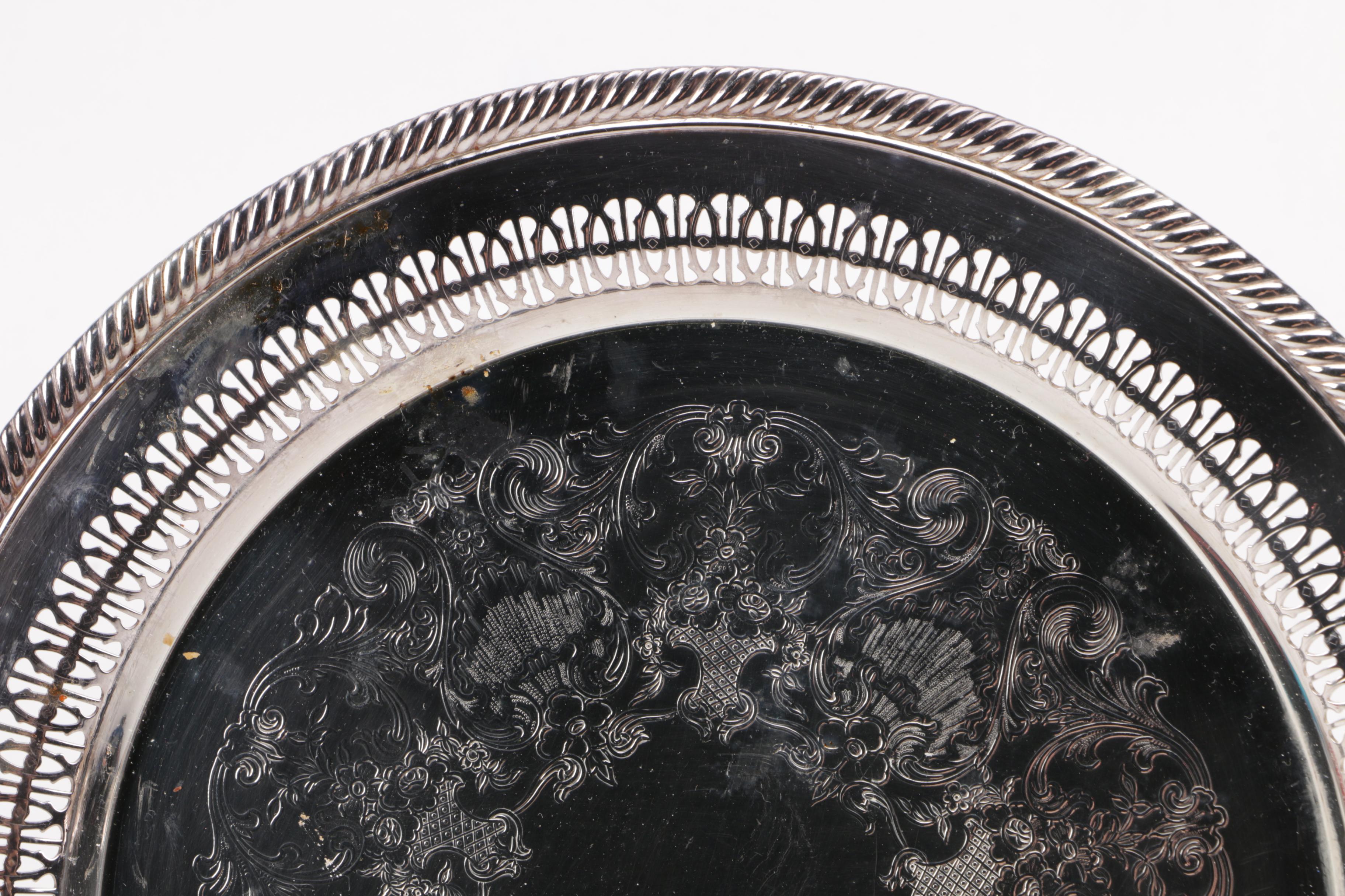 Wm. Rogers Silver Plate Tray and Additional Silver Plate Serveware