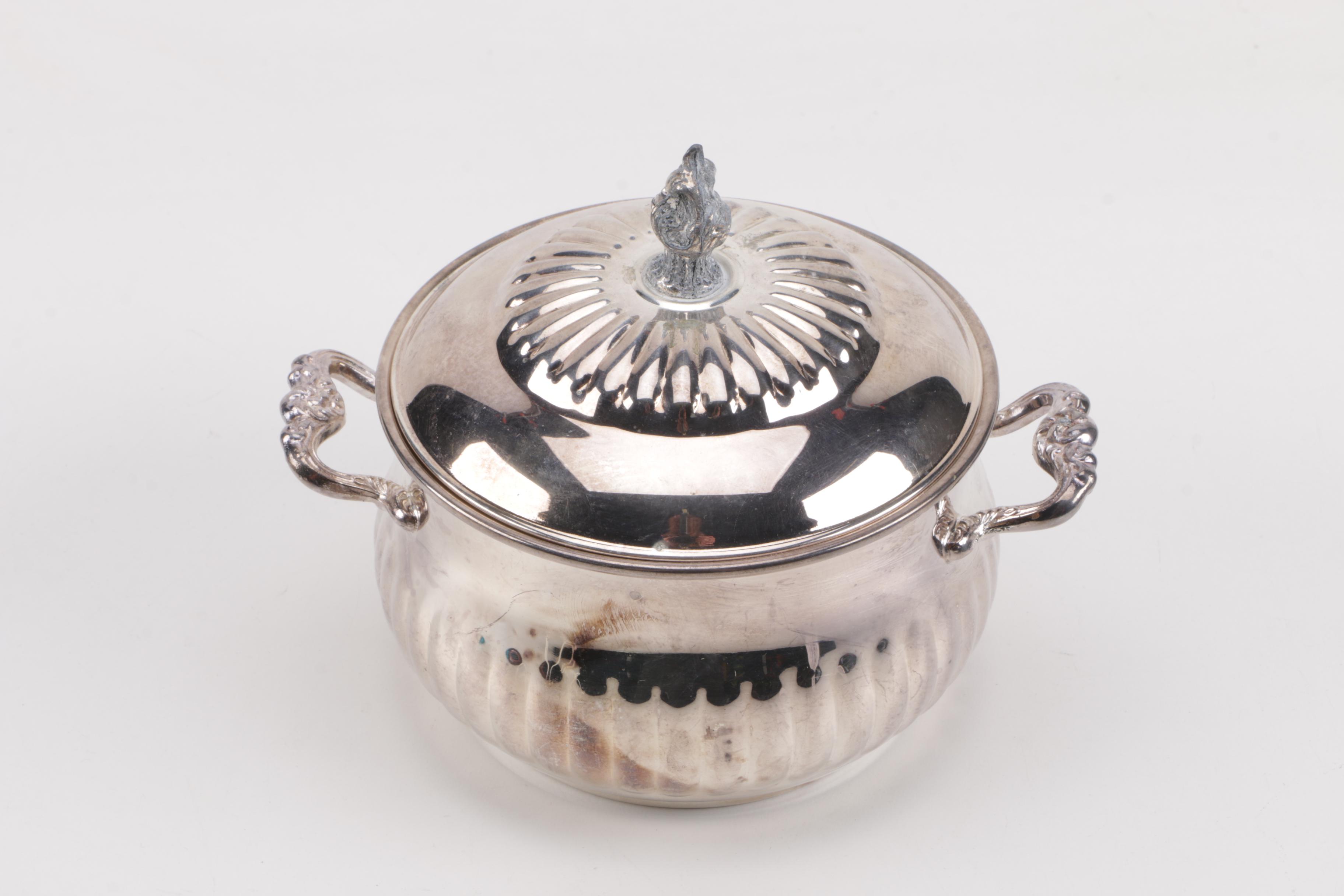 Wm. Rogers Silver Plate Tray and Additional Silver Plate Serveware