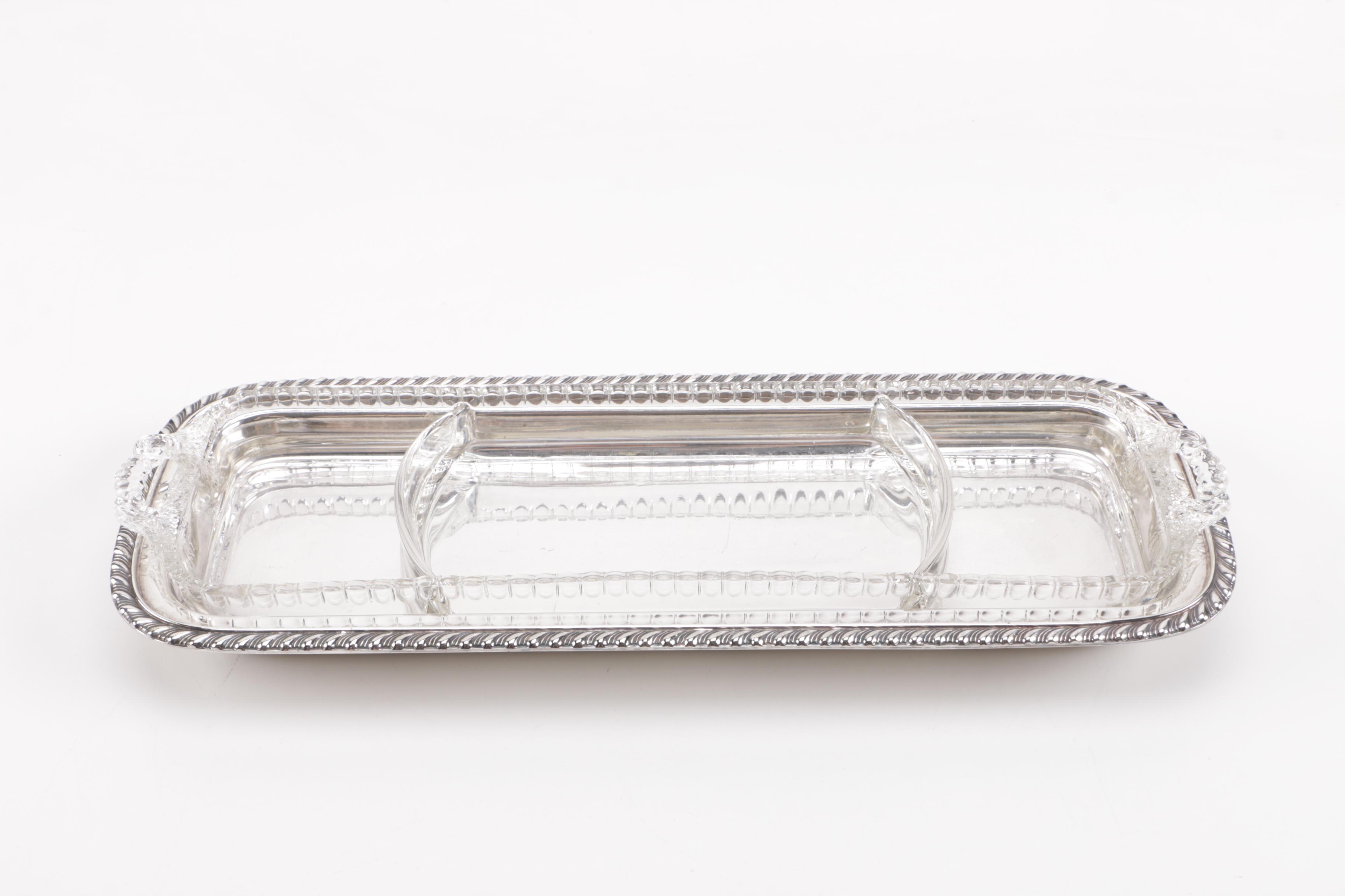 Wm. Rogers Silver Plate Tray and Additional Silver Plate Serveware