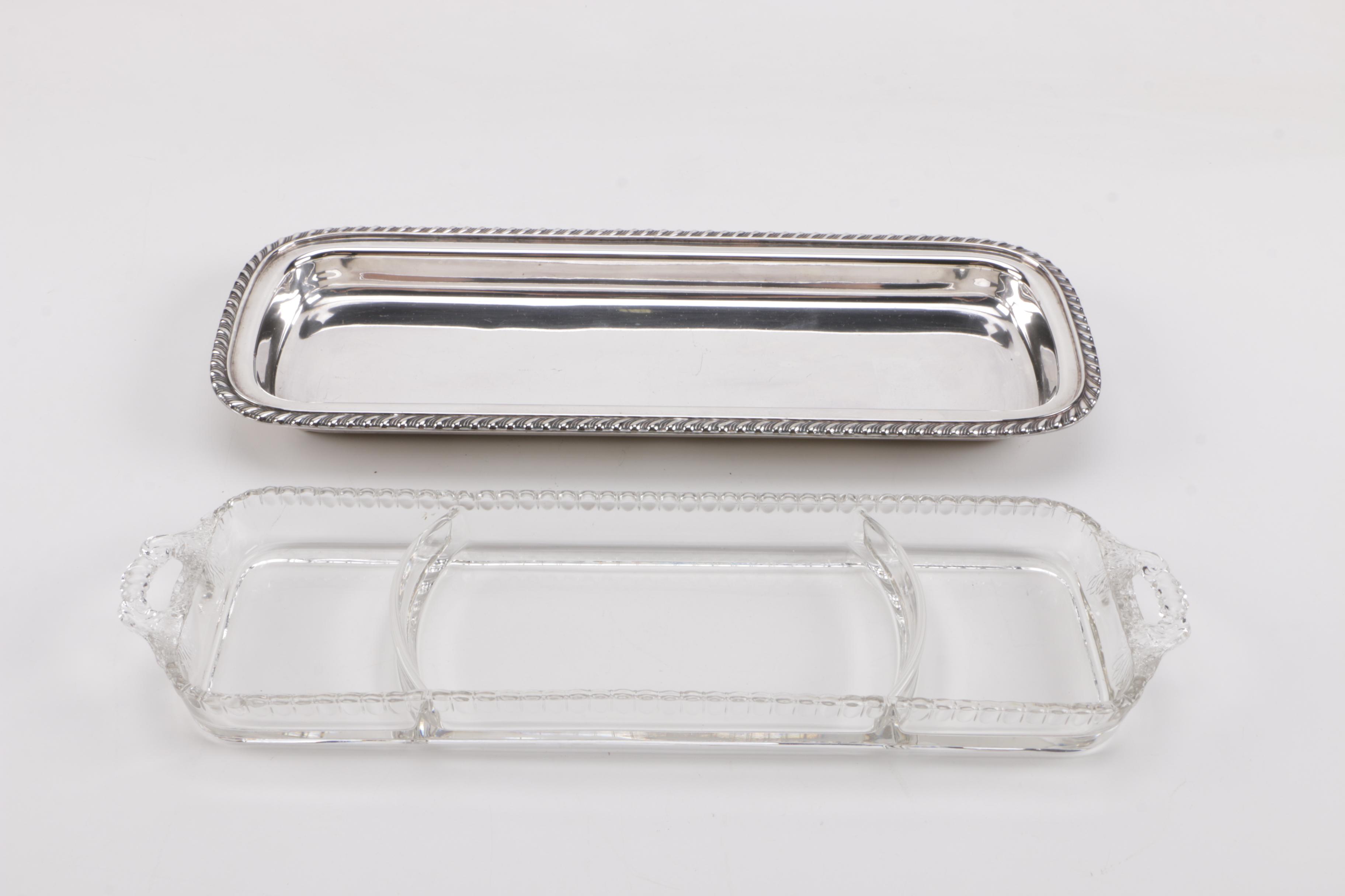 Wm. Rogers Silver Plate Tray and Additional Silver Plate Serveware