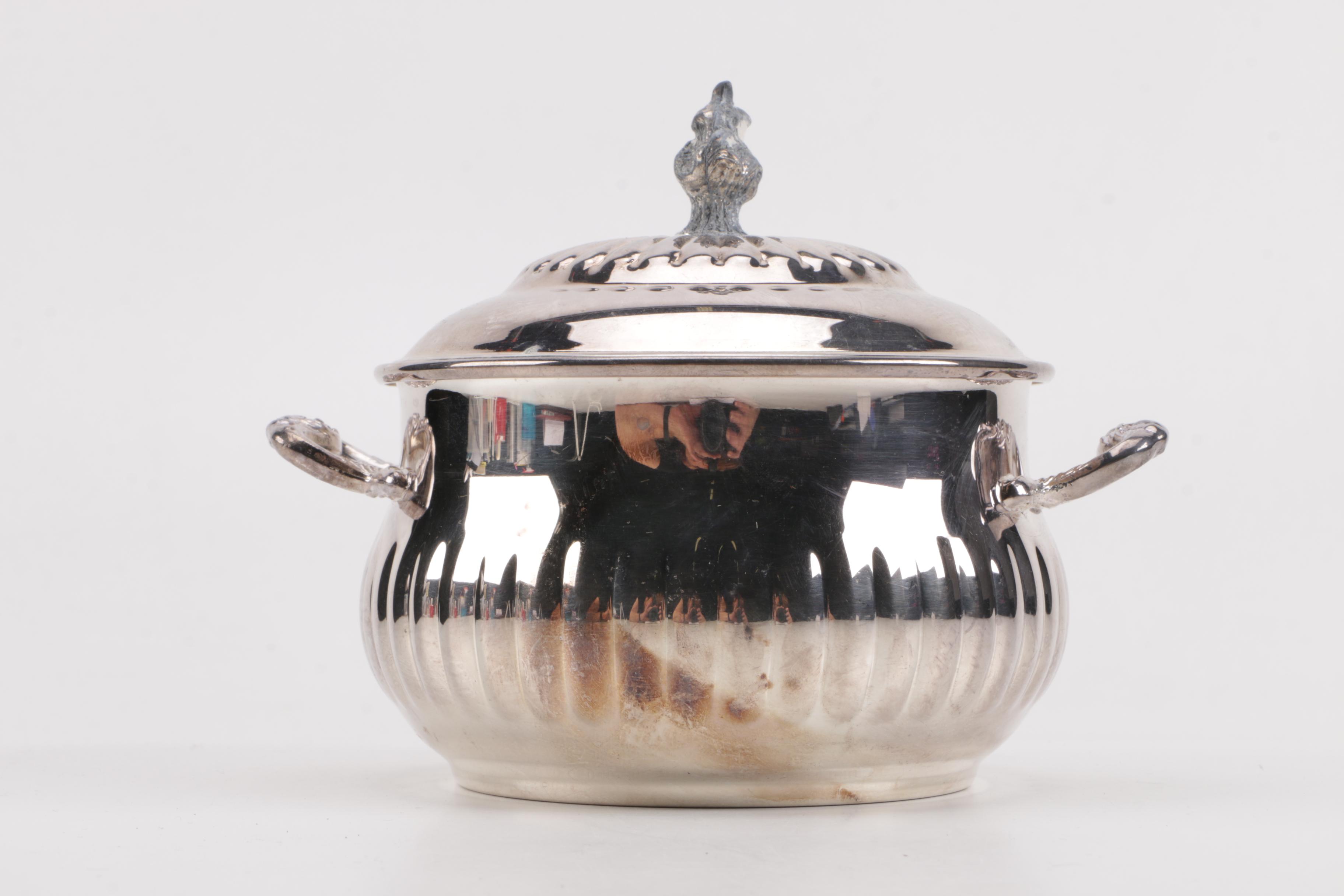 Wm. Rogers Silver Plate Tray and Additional Silver Plate Serveware