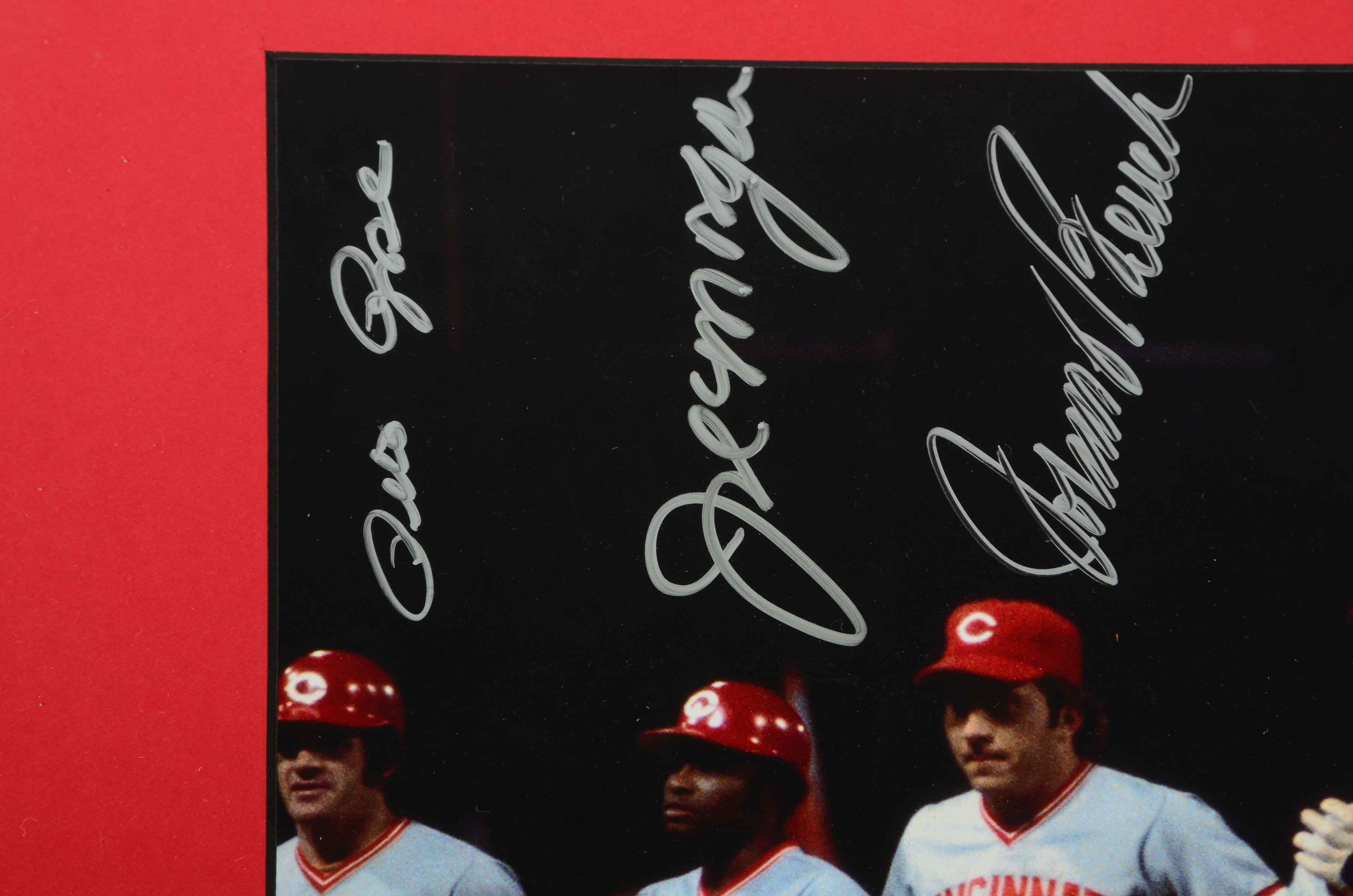 "Great Eight" Signed 1975-1976 Reds Team Framed Photo
