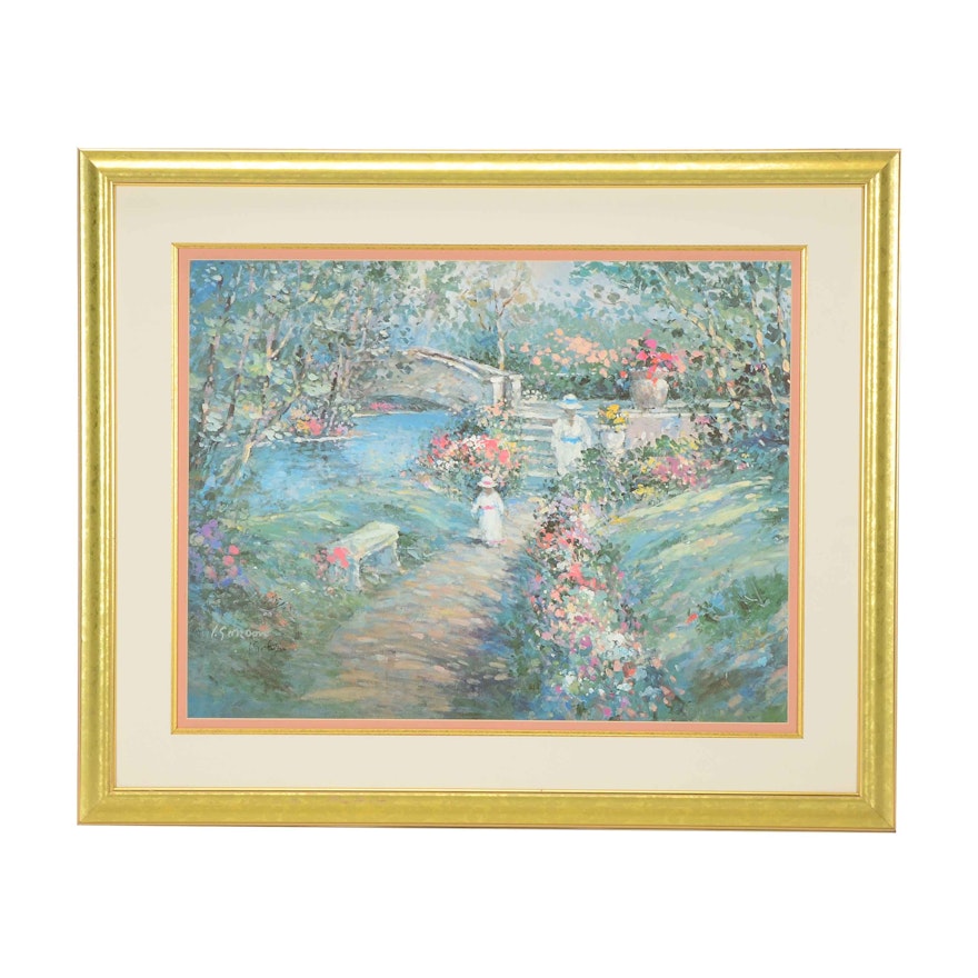 1993 L. Gordon Signed "Joy Of Spring" Matted and Framed Lithograph