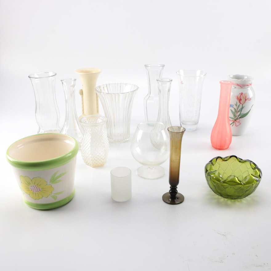 Assorted Glass and Ceramic Decor and Tableware