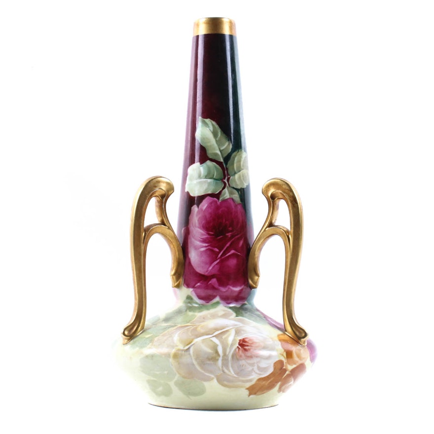 Hand-Painted Elite Limoges Vase