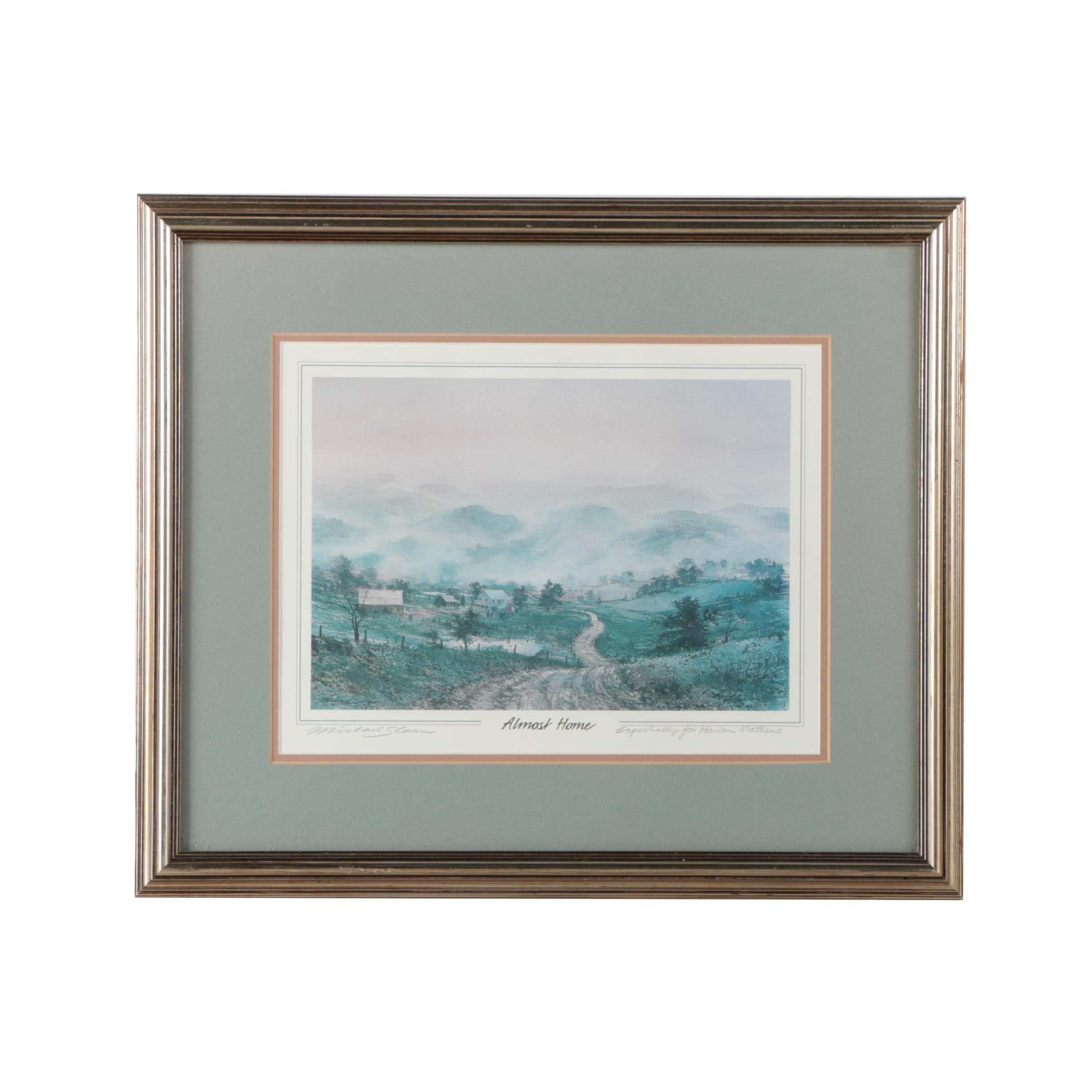 Offset Lithograph After Michael Sloan "Almost Home"