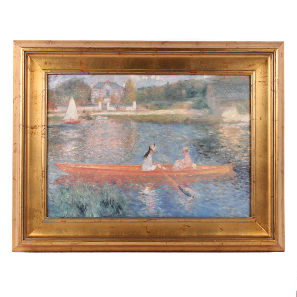 Offset Lithographic Reproduction After Renoir "Boating on the Seine "