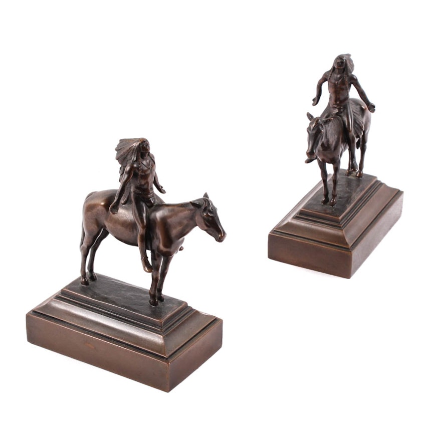 Pair of Bronze Sculptures