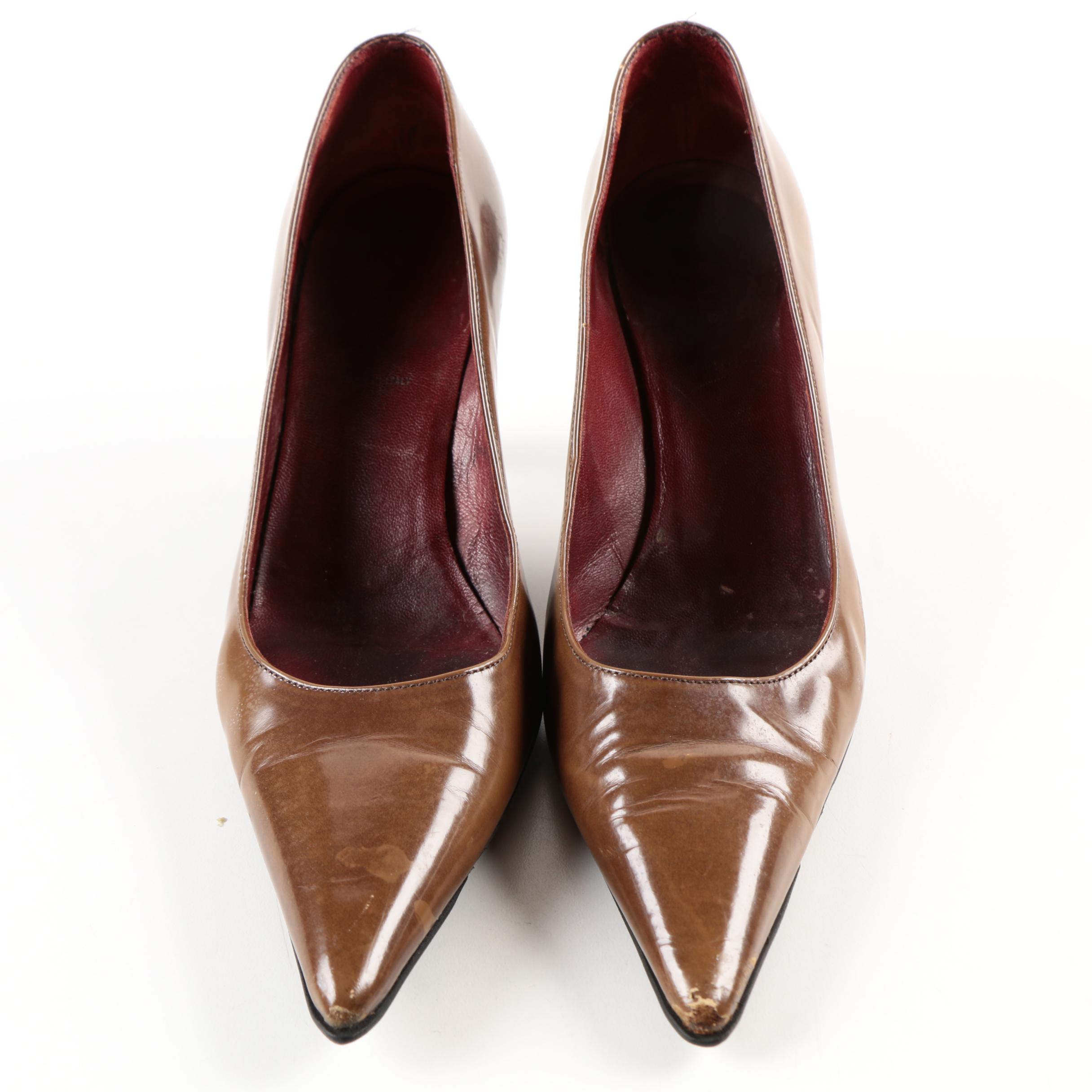 Prada Brown Leather Pumps