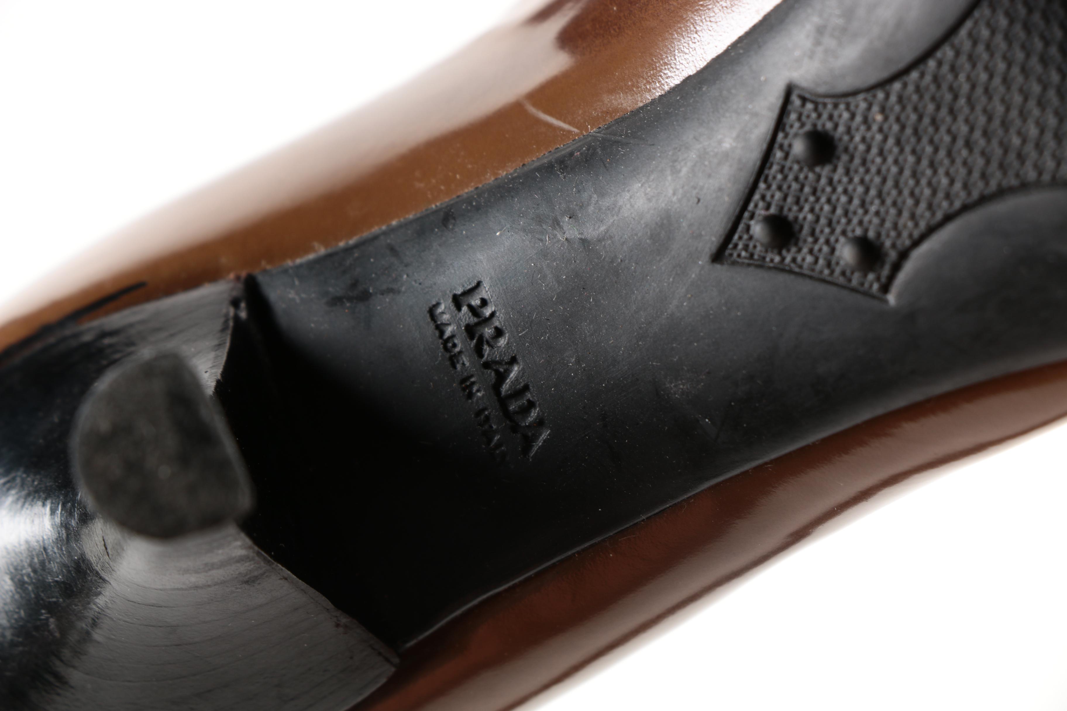 Prada Brown Leather Pumps
