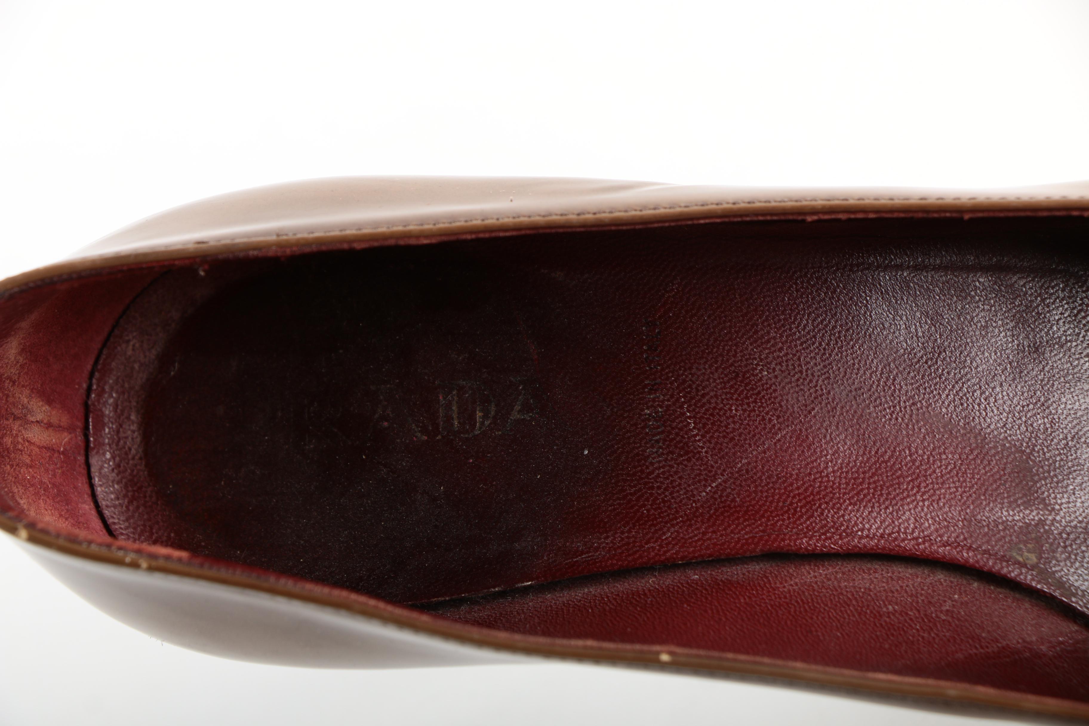 Prada Brown Leather Pumps