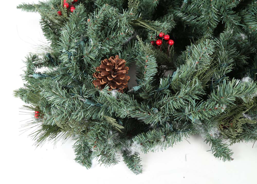 Frontgate Lighted Wreath and Garland