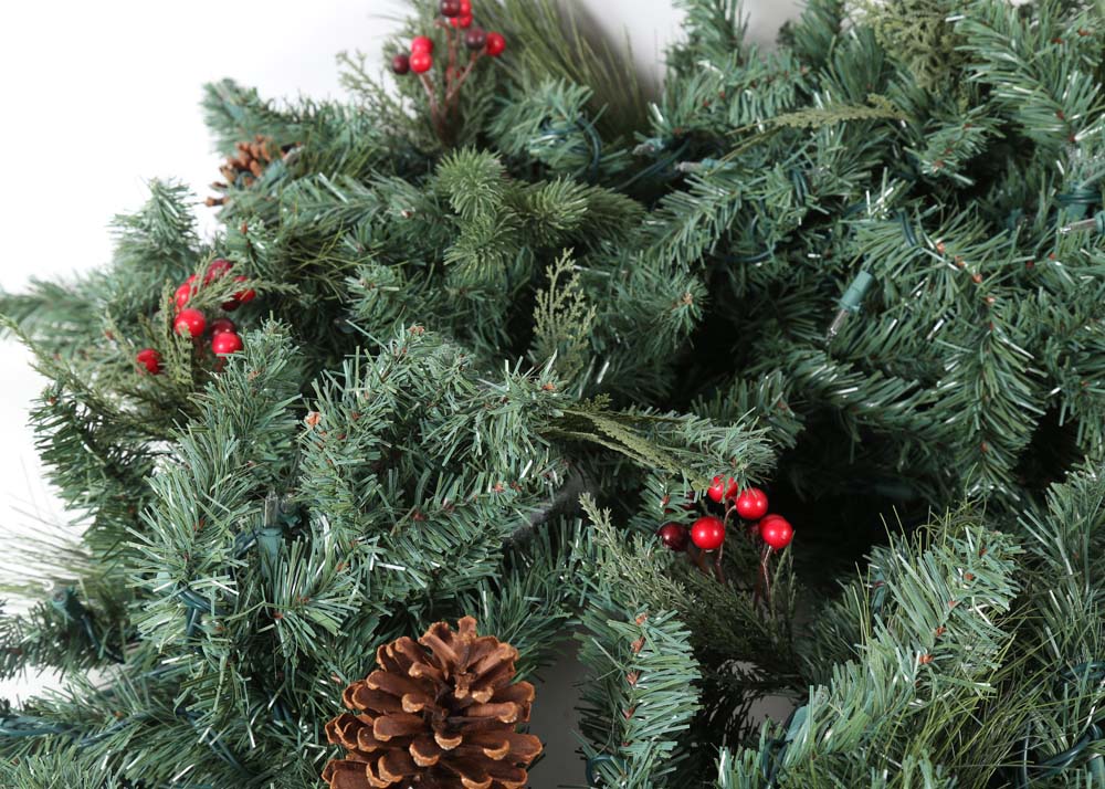 Frontgate Lighted Wreath and Garland