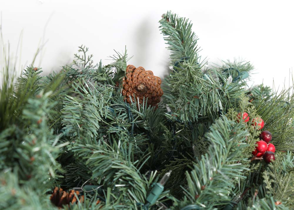 Frontgate Lighted Wreath and Garland