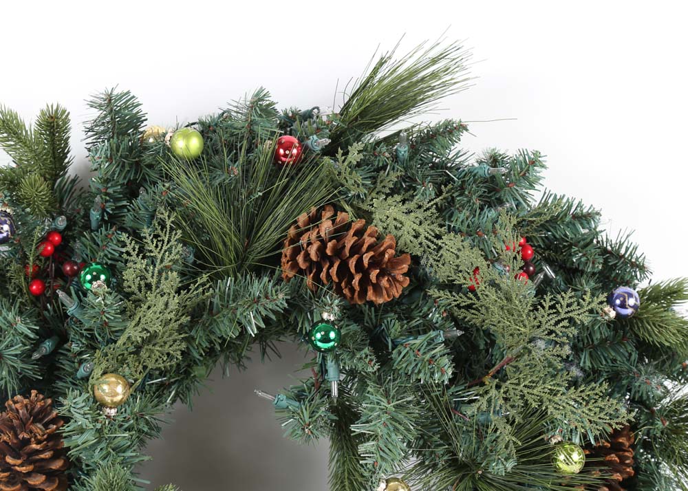 Frontgate Lighted Wreath and Garland