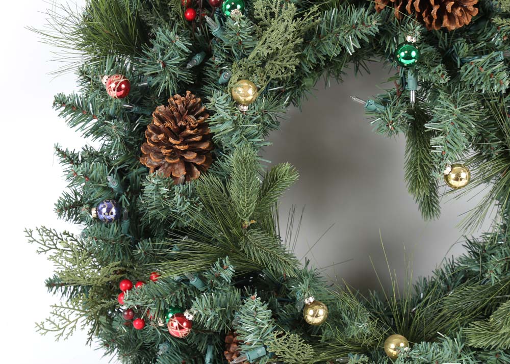 Frontgate Lighted Wreath and Garland