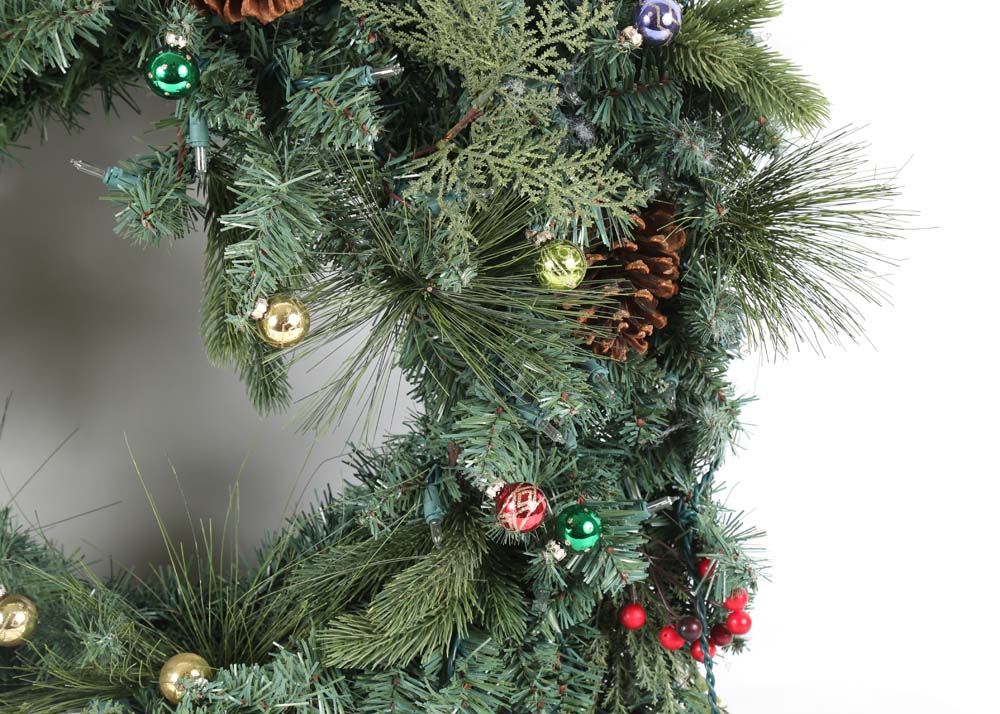 Frontgate Lighted Wreath and Garland