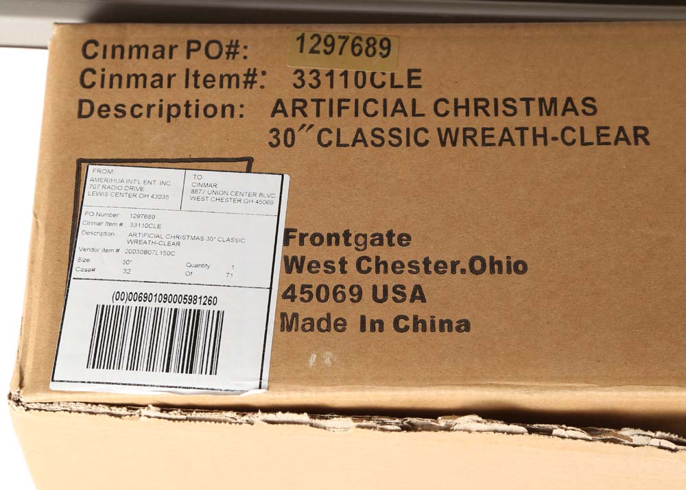 Frontgate Lighted Wreath and Garland