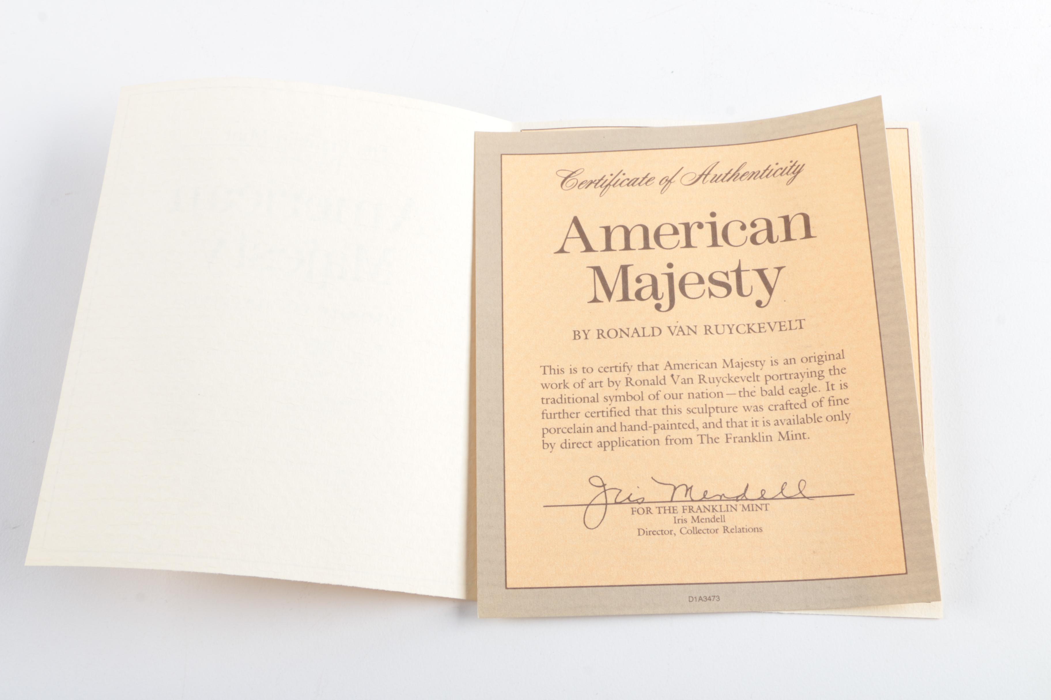 The Franklin Mint's Eagle Figurine "American Majesty"