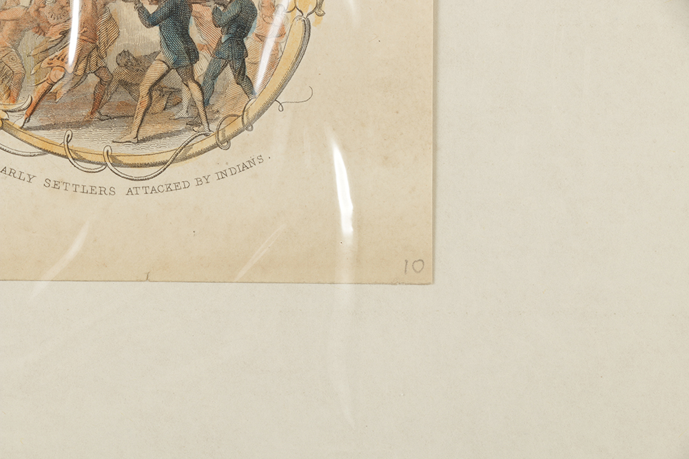 J & F Tallis Hand-Colored Engraving on Paper "The Erie Canal and the Little Falls on the River Mohawk"