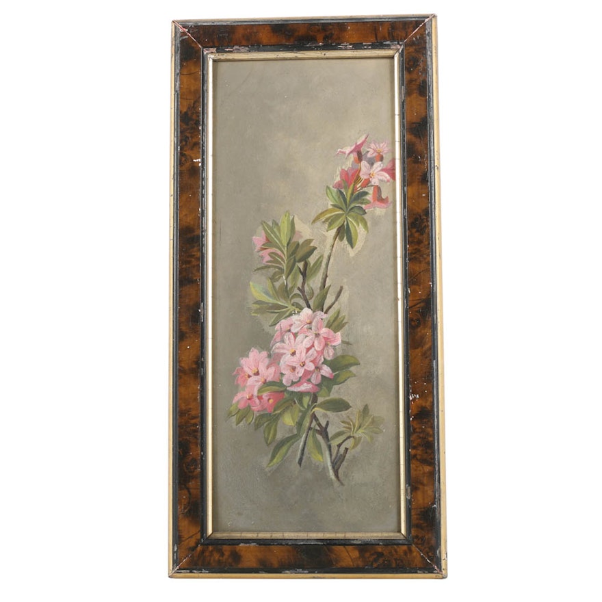 Oil Painting on Board of Floral Still Life