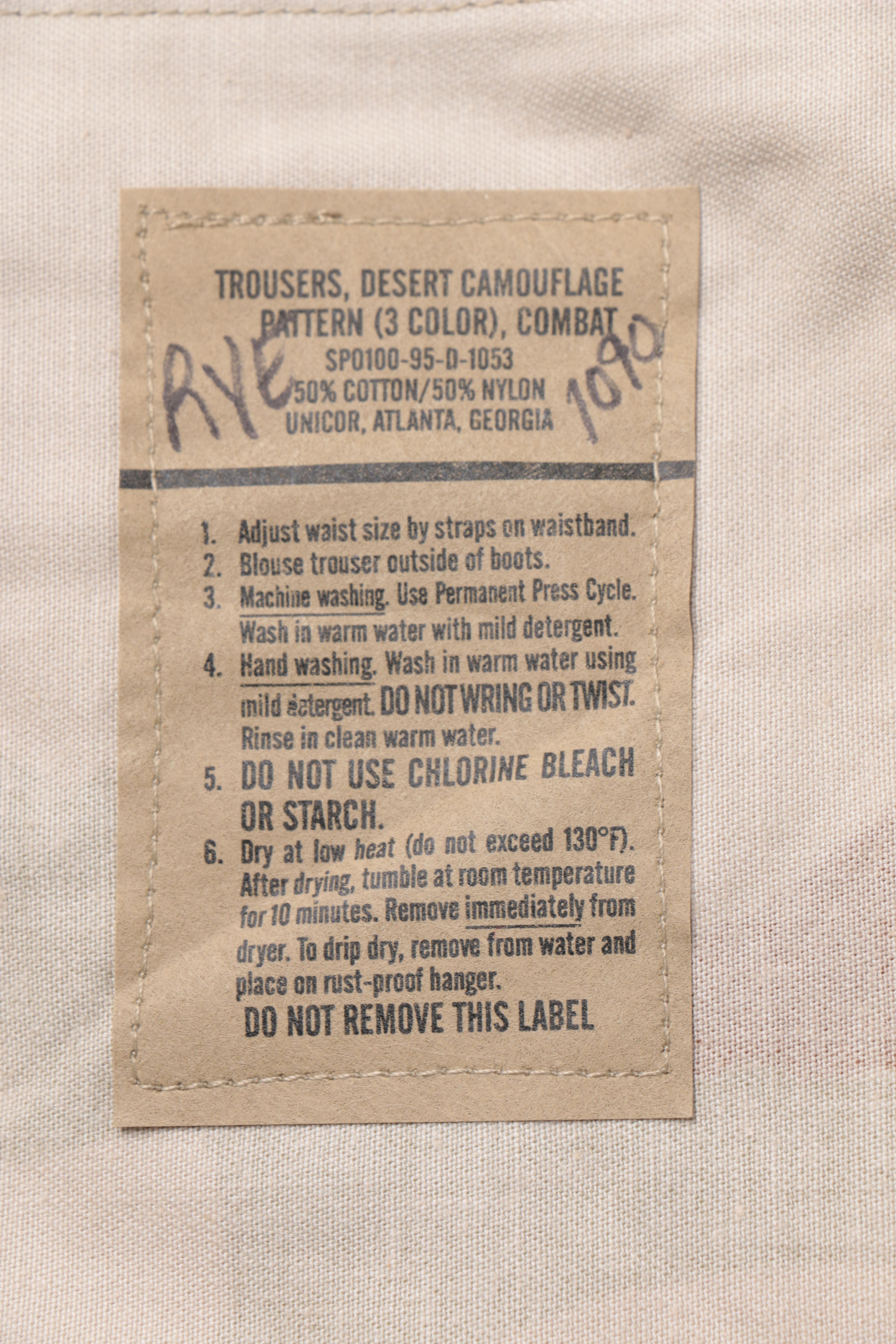 Men's Dessert Camouflage Military Pants