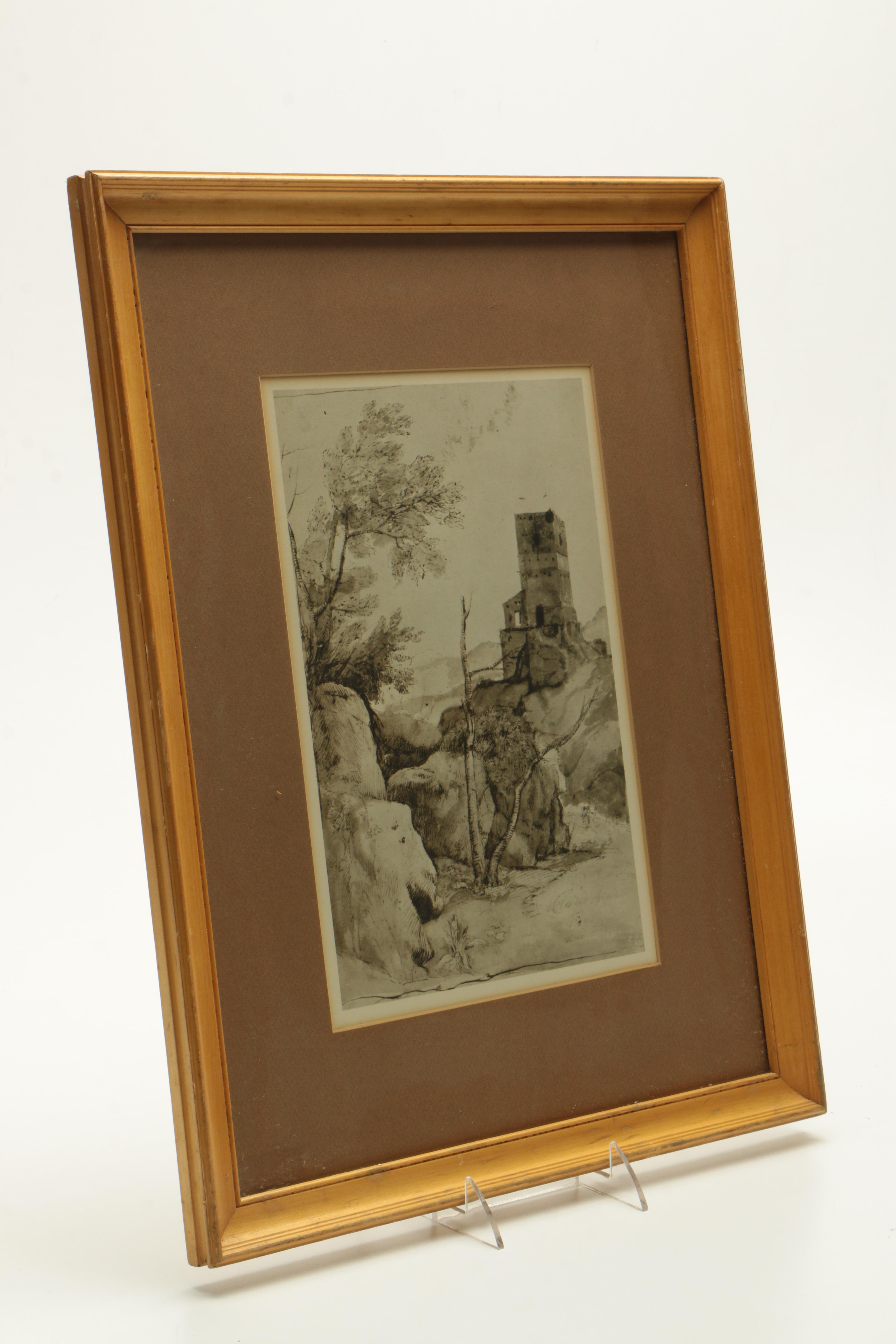 Two Offset Lithographs of Architectural Scenes