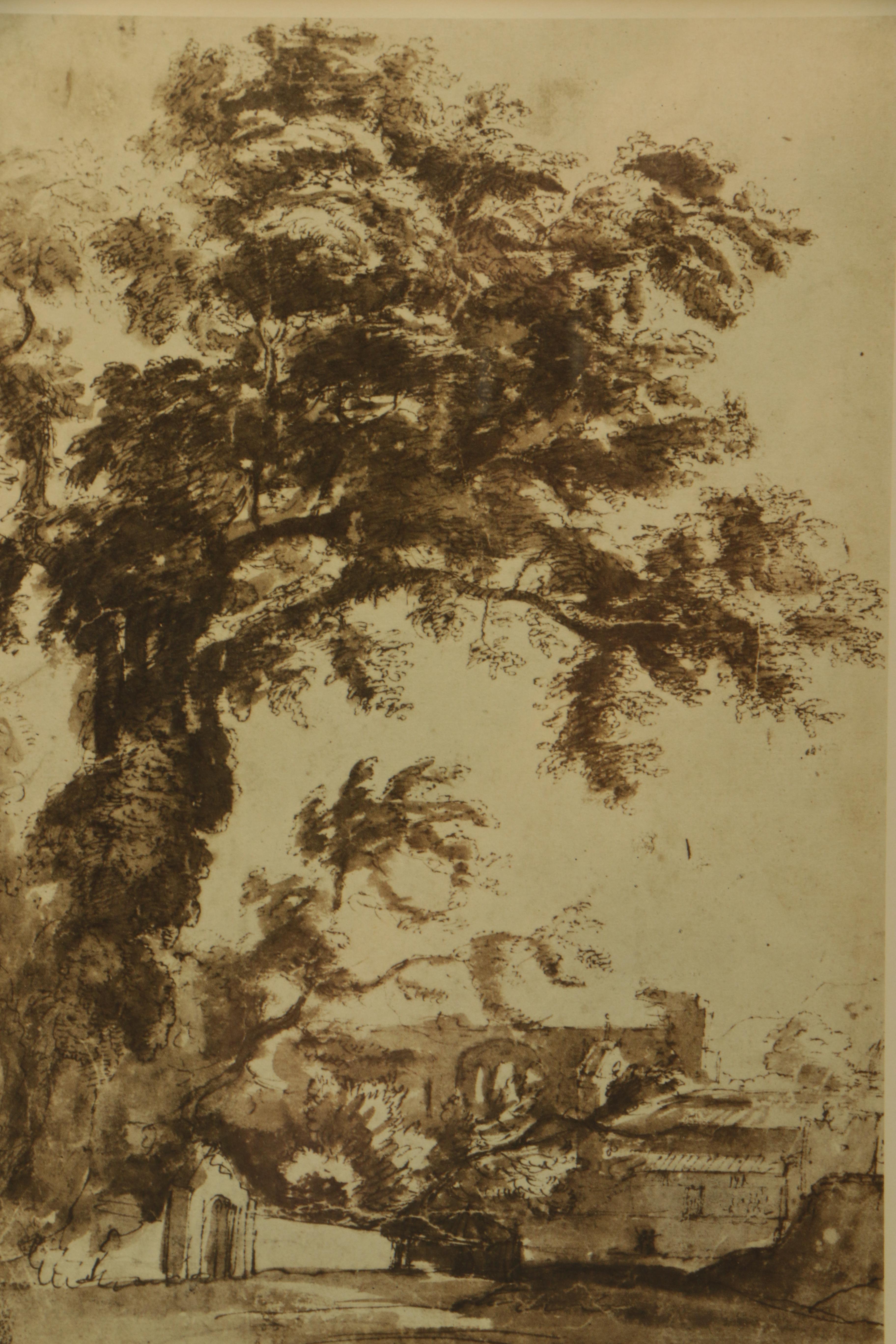 Two Offset Lithographs of Architectural Scenes
